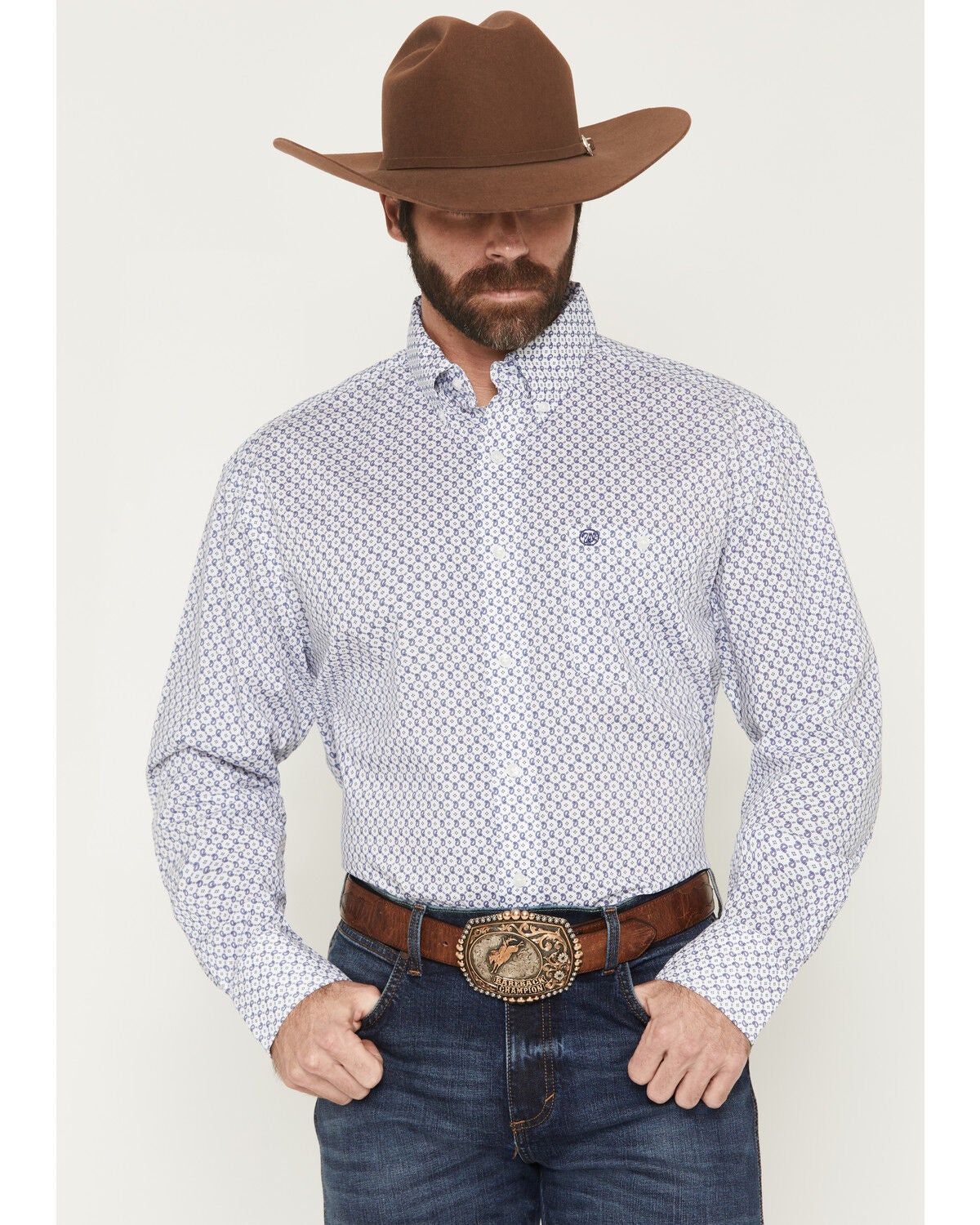 Men's Wrangler Classics Paisley Print Long Sleeve Button-Down Western