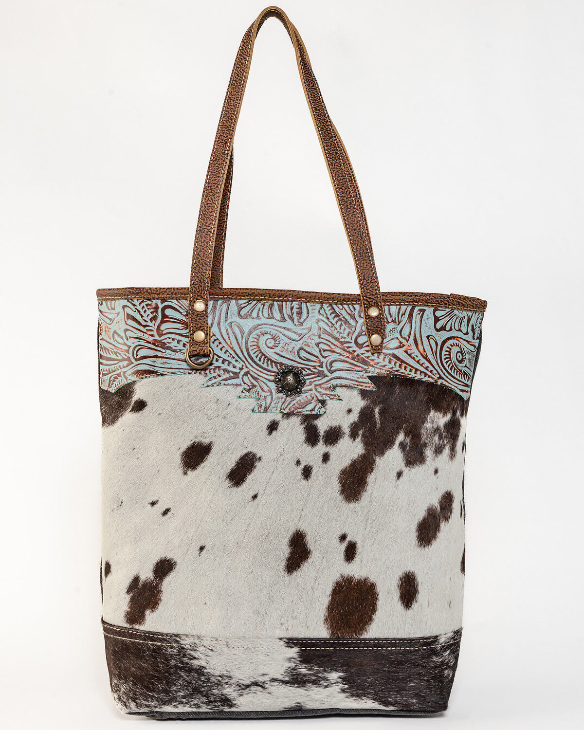 Women's Myra Bag Sooty Specks Canvas & Hair-On Tote