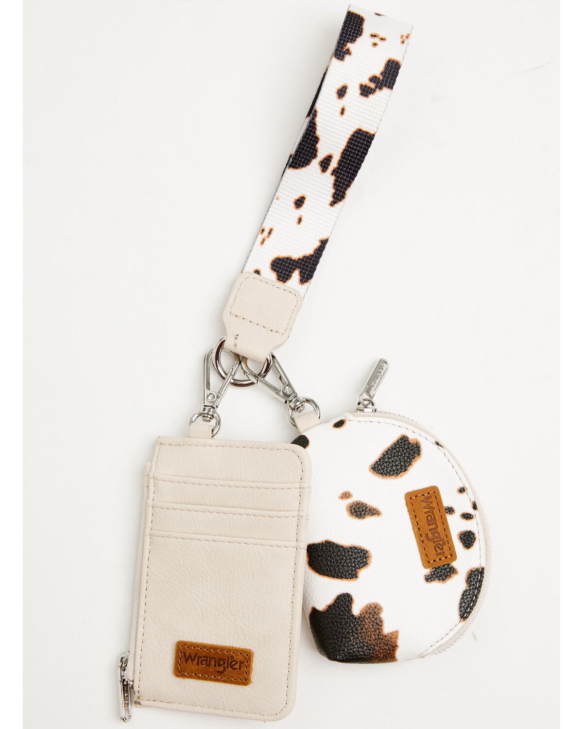 Women's Wrangler Boot Barn Exclusive Daisy Cow Print Dual Pouch Wristl