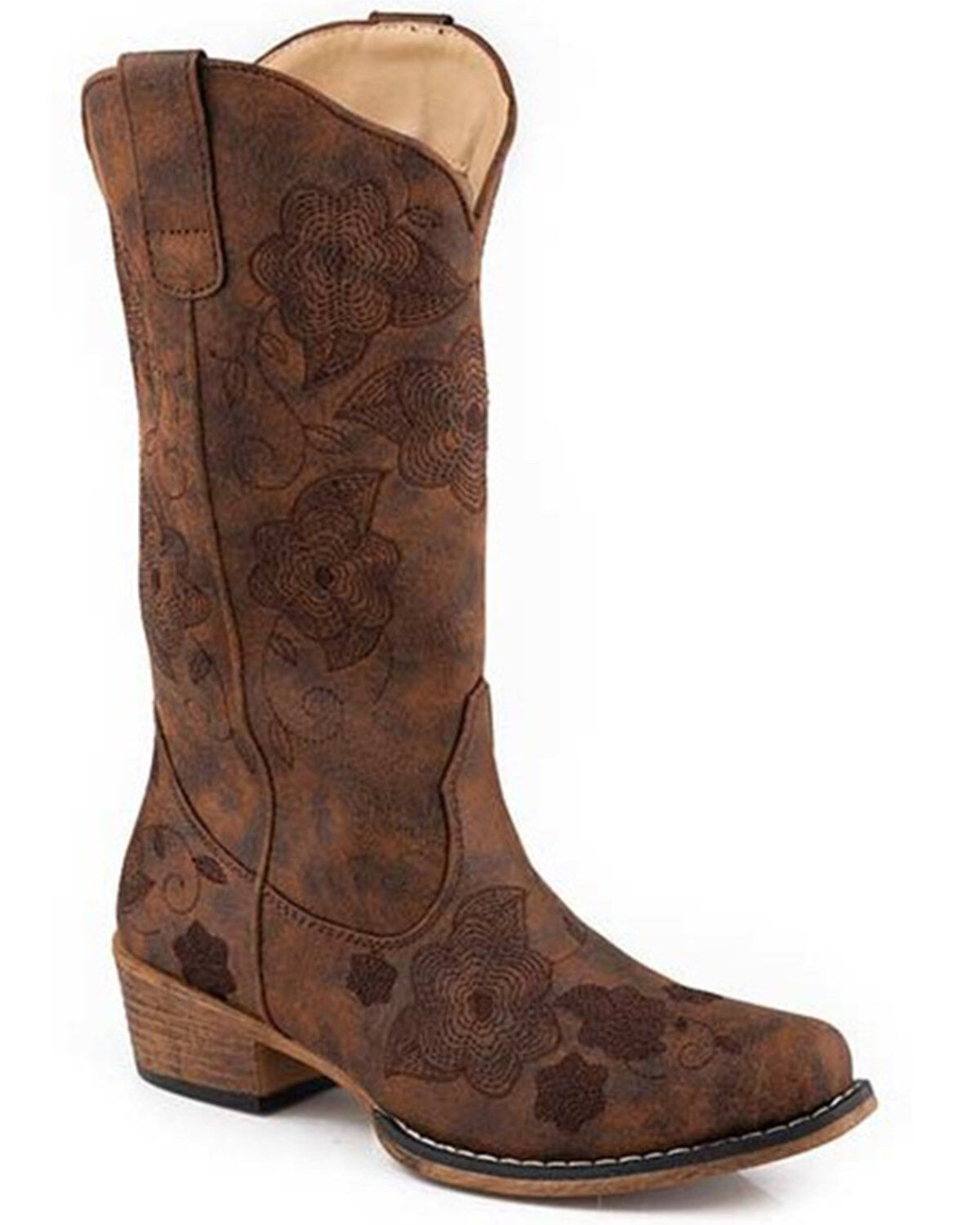 Women's Roper Riley Flowers Western Boots - Snip Toe