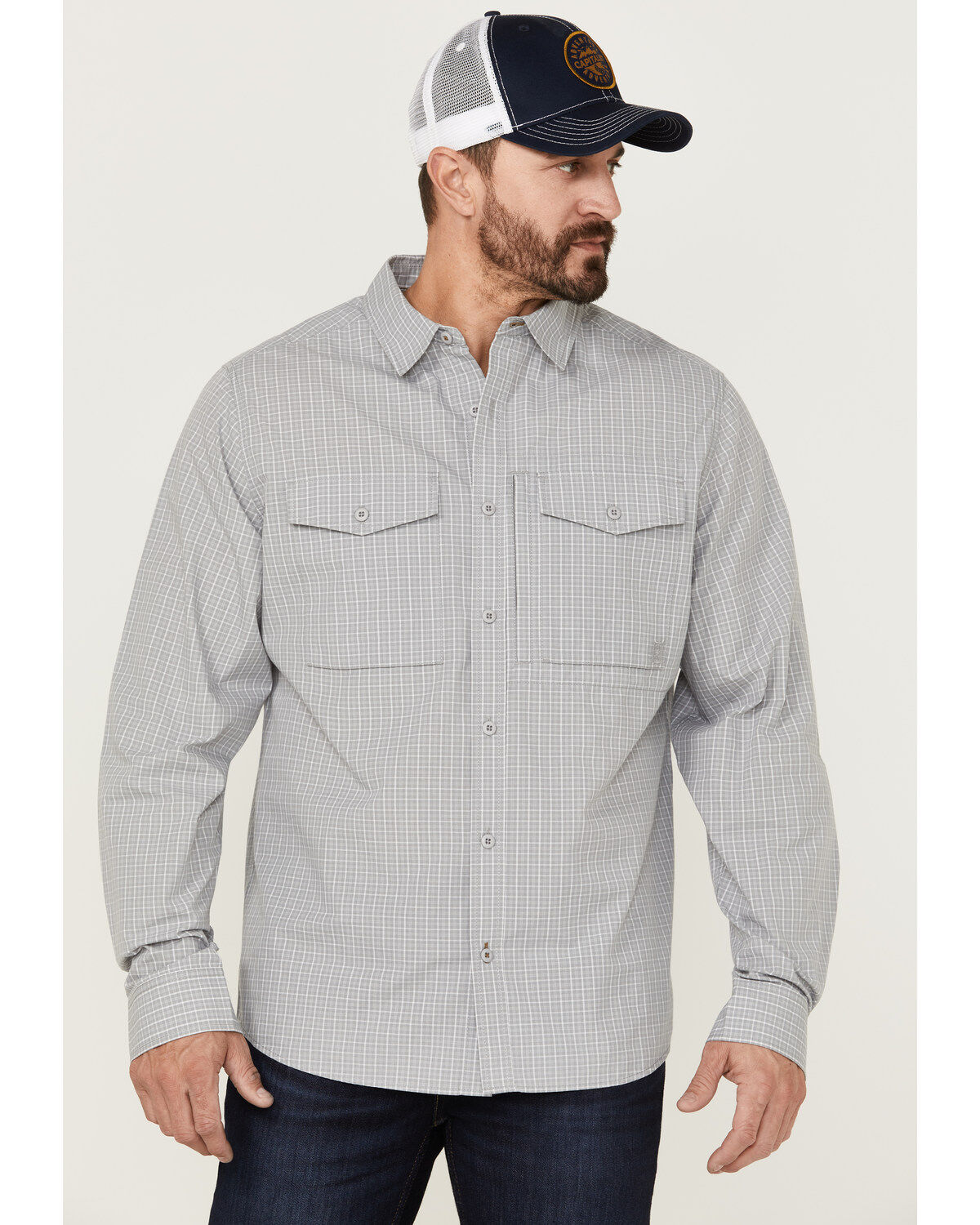 Men's Brothers and Sons Small Plaid Long Sleeve Button Down Western Sh