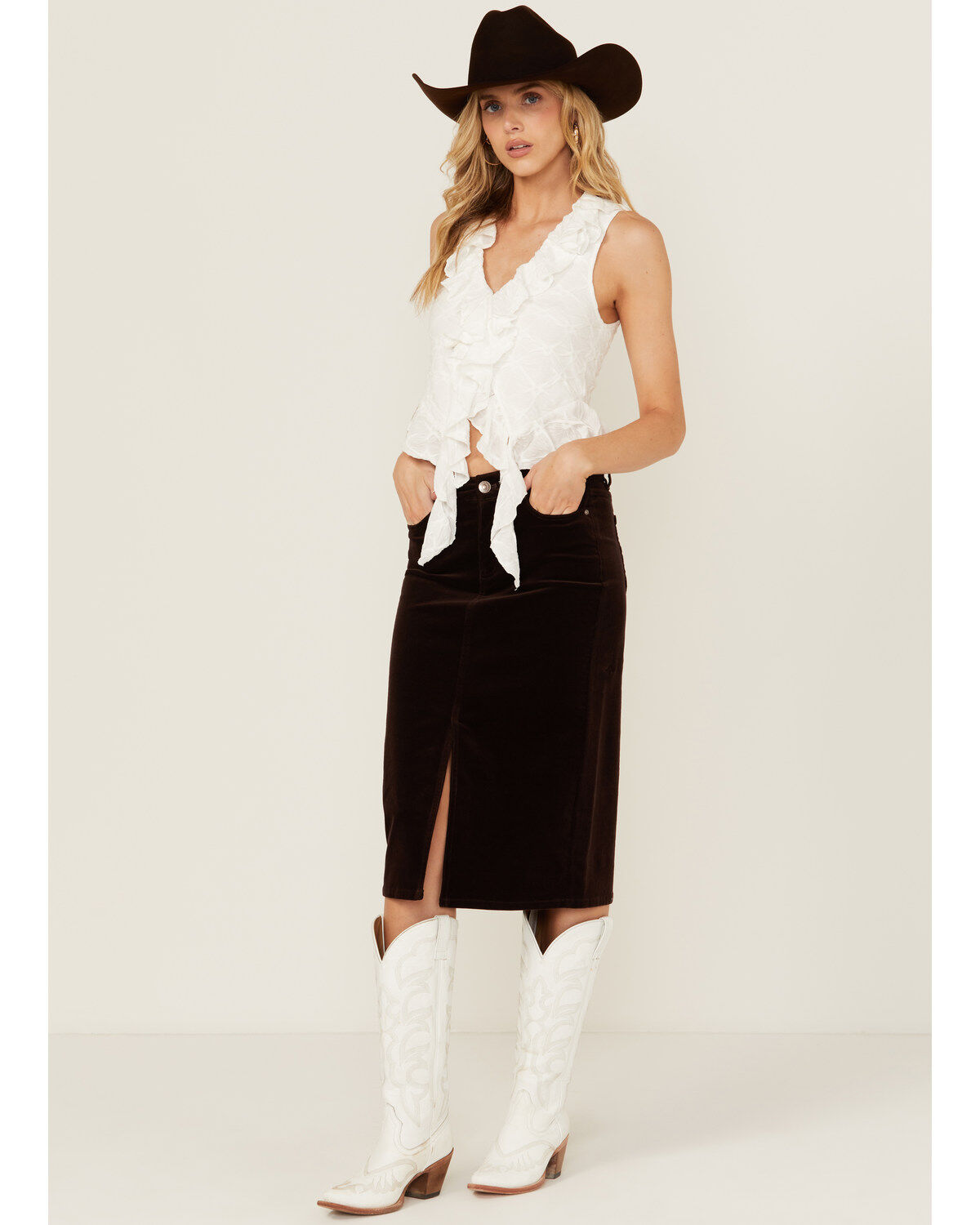 Women's Shyanne Corduroy Midi Skirt