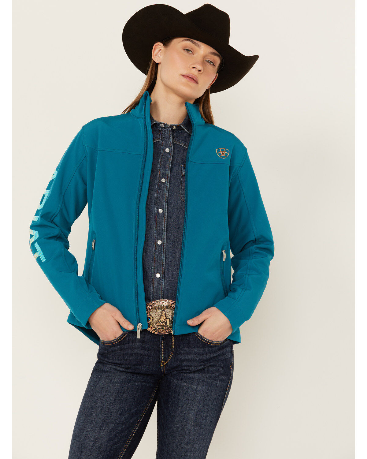 Women's Ariat Team Logo Softshell Jacket