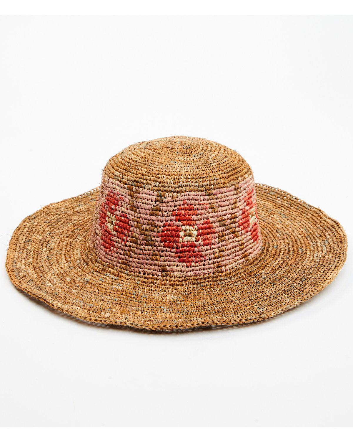 Women's Shyanne Floral Crochet Straw Fashion Sun Hat
