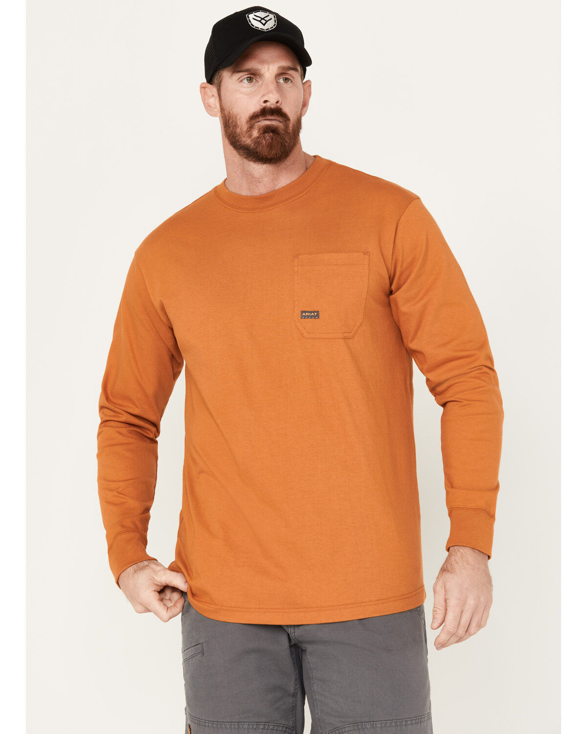 Men's Ariat Rebar Stretch Union City Long Sleeve Work T-Shirt