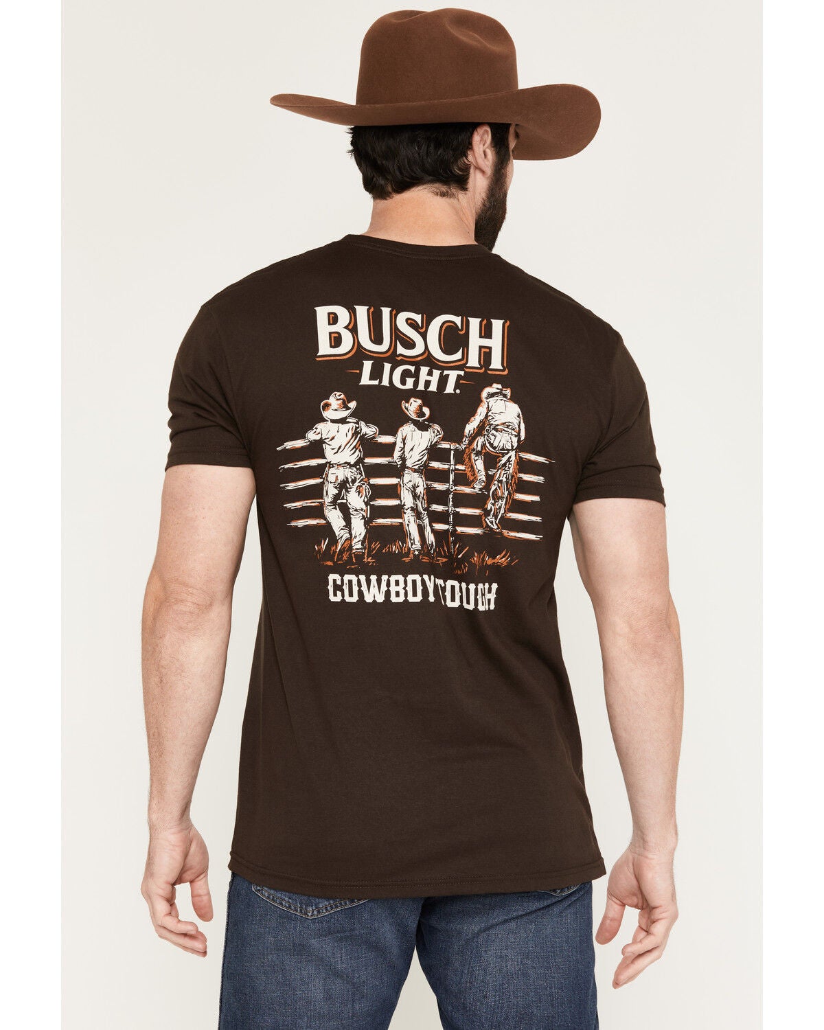 Men's Jedco Busch Cowboy Tough Short Sleeve Graphic T-Shirt