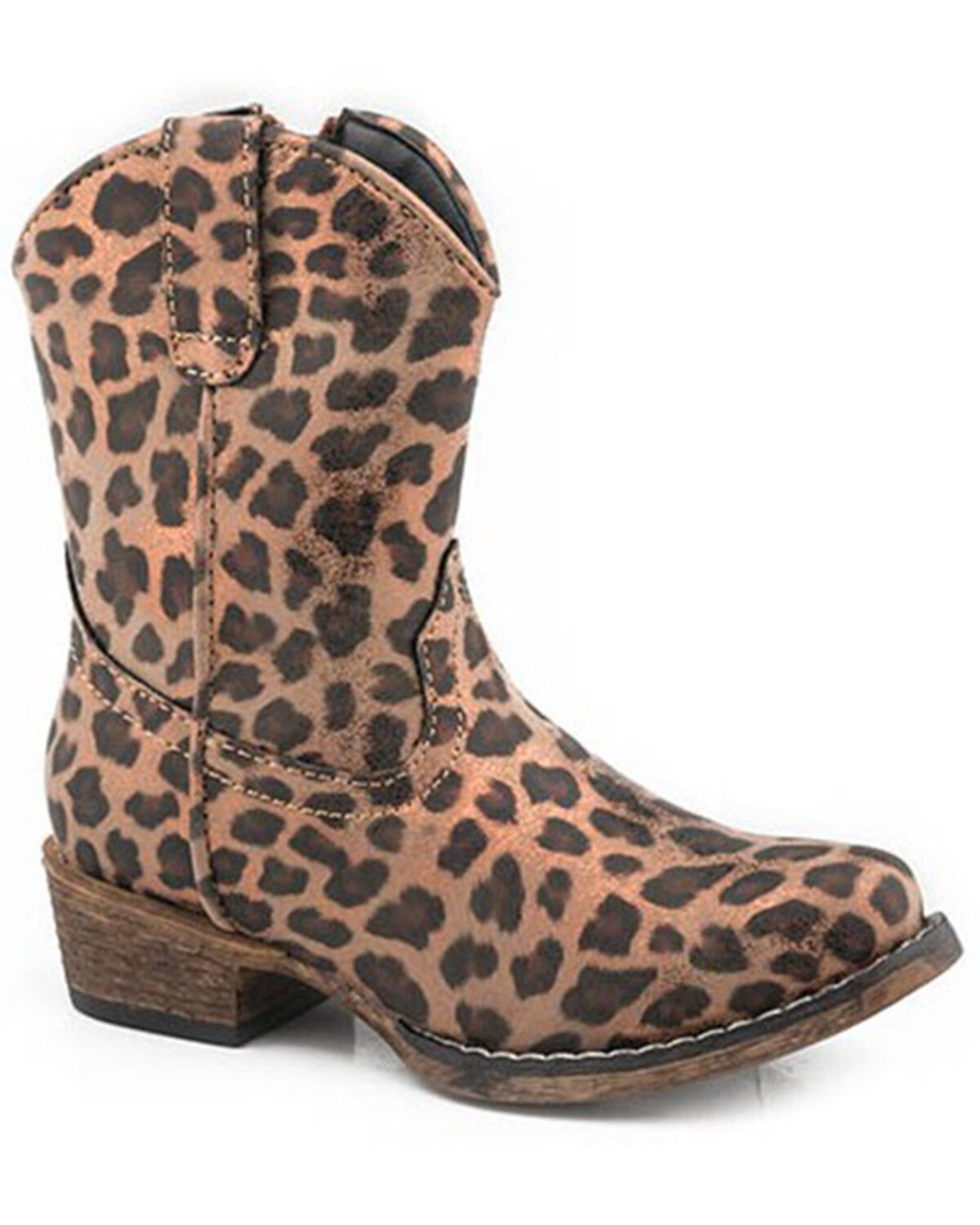 Girls' Roper Toddler Riley Cheetah Print Western Boots - Snip Toe