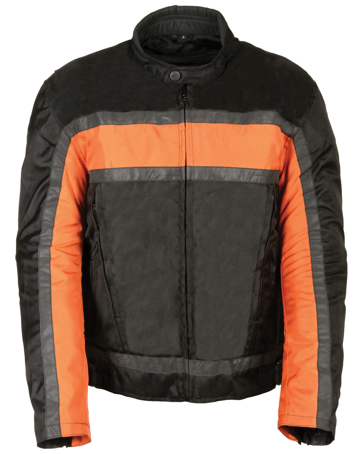 Men's Milwaukee Leather Reflective Stripe Racer Jacket