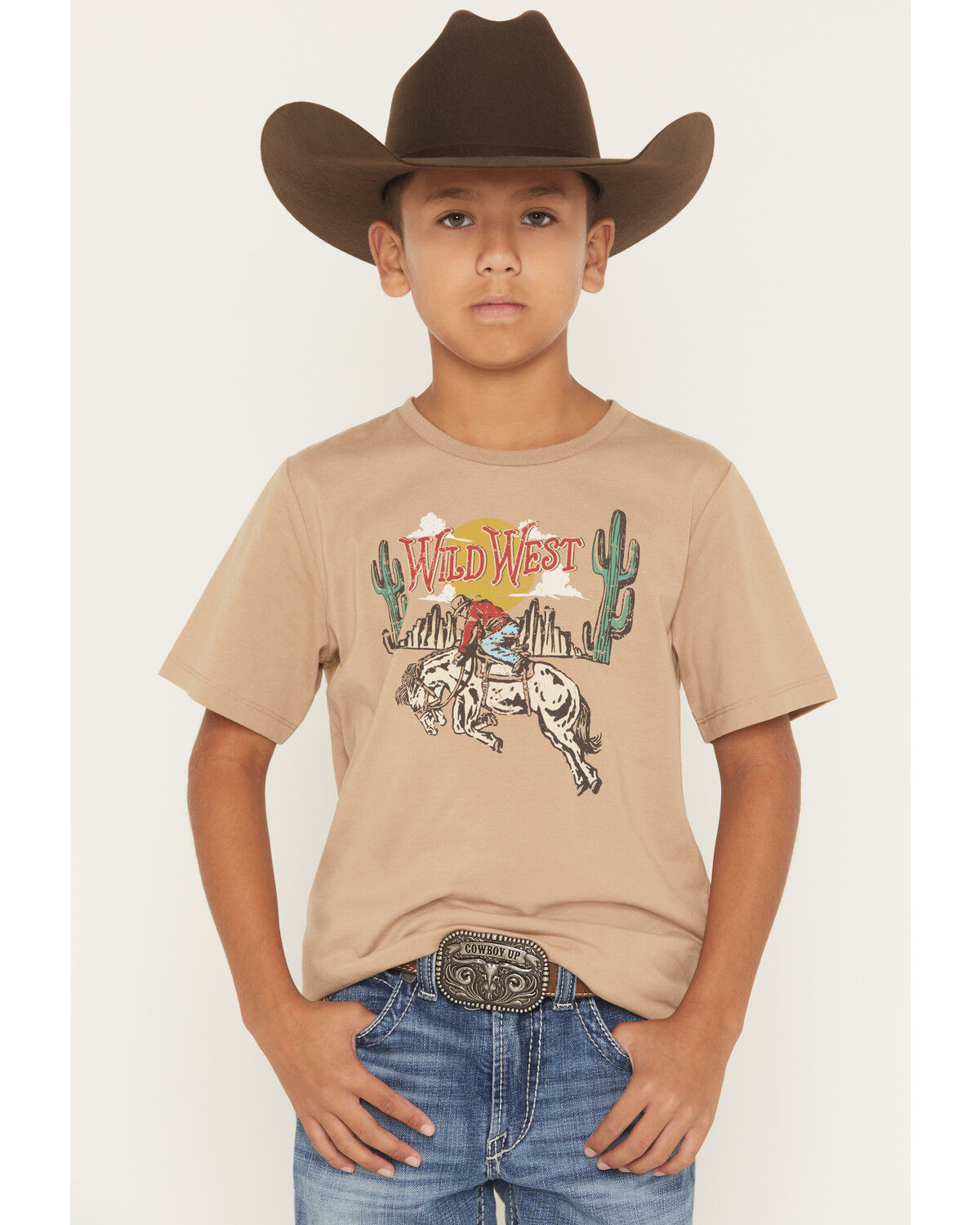 Boys' Sable Sky Wild West Short Sleeve Graphic T-Shirt