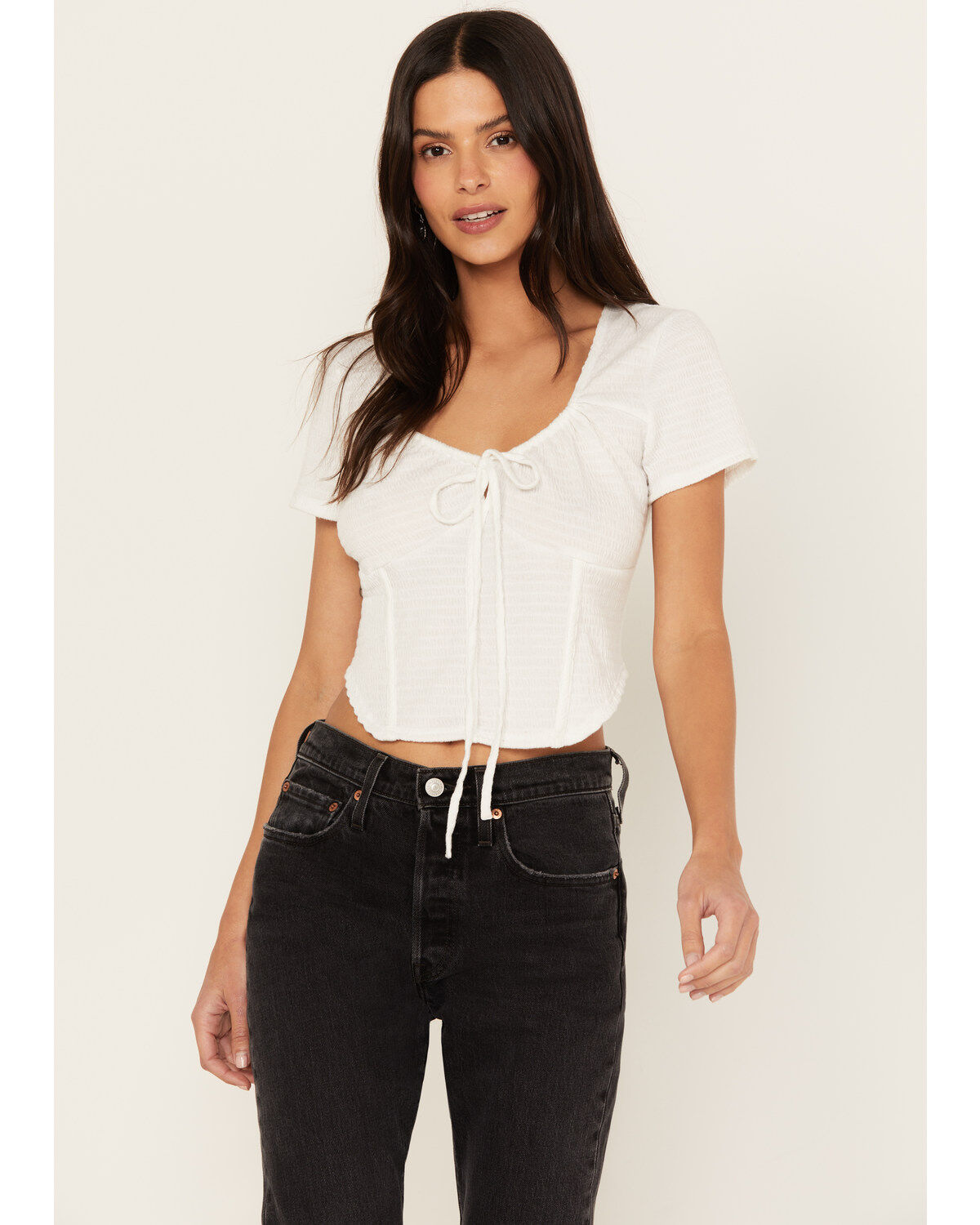 Women's Wild Moss Textured Corset Knit Top