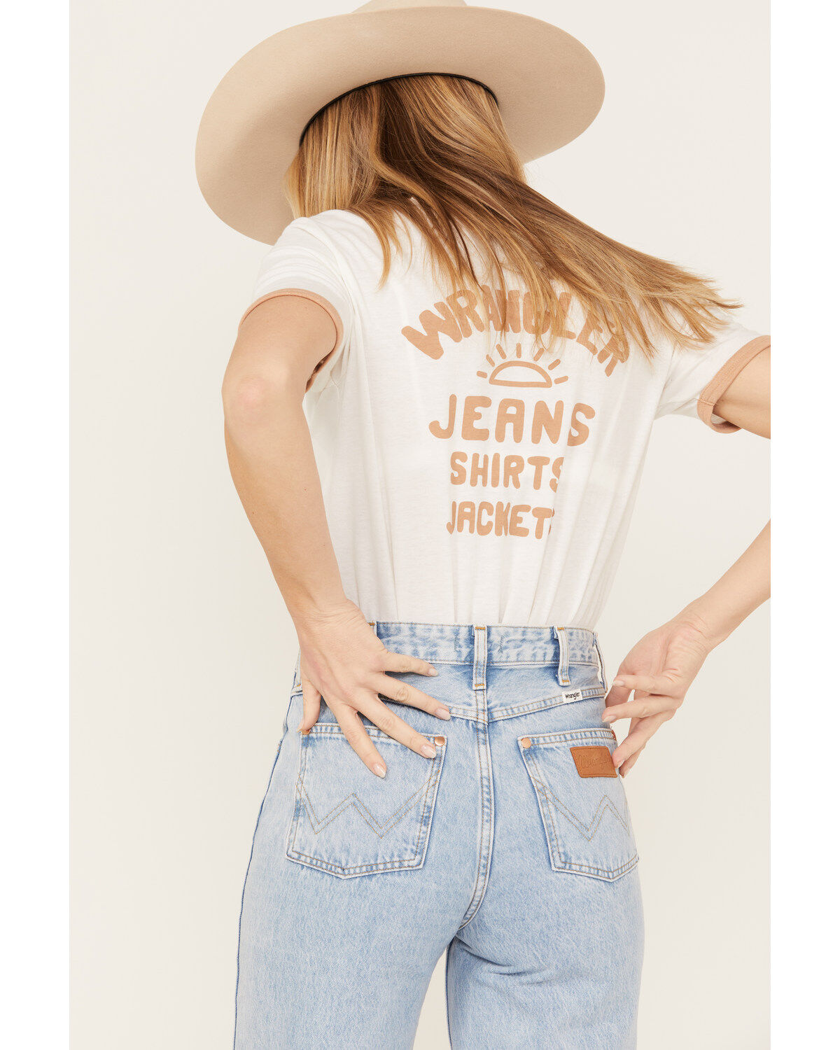 Women's Wrangler Boot Barn Exclusive Sun Graphic Ringer Tee