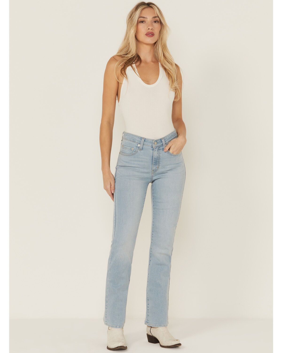 Women's Levi's 725 Eternal High Rise Light Wash Bootcut Stretch Denim