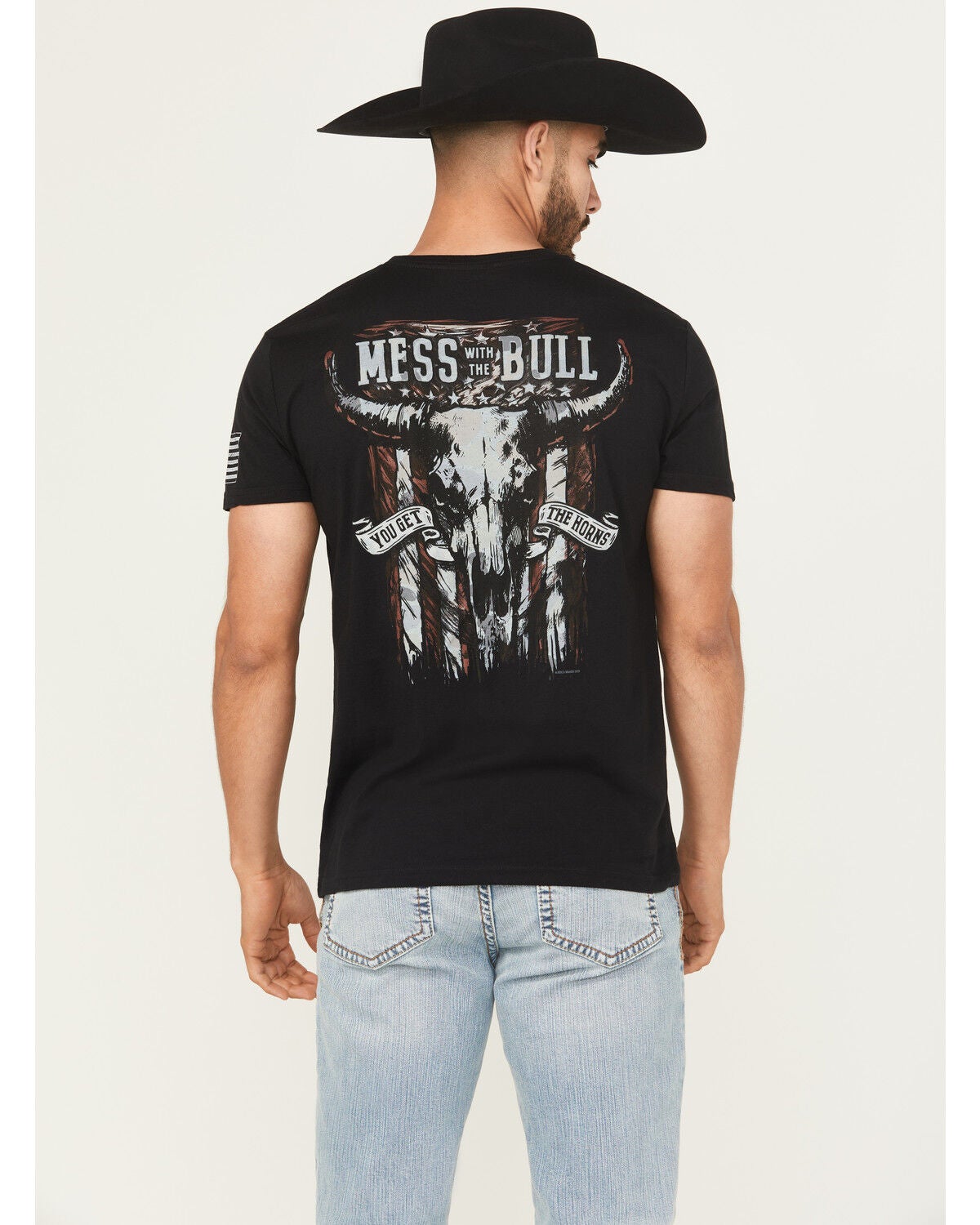 Men's Buckwear Bull Horns Short Sleeve Graphic