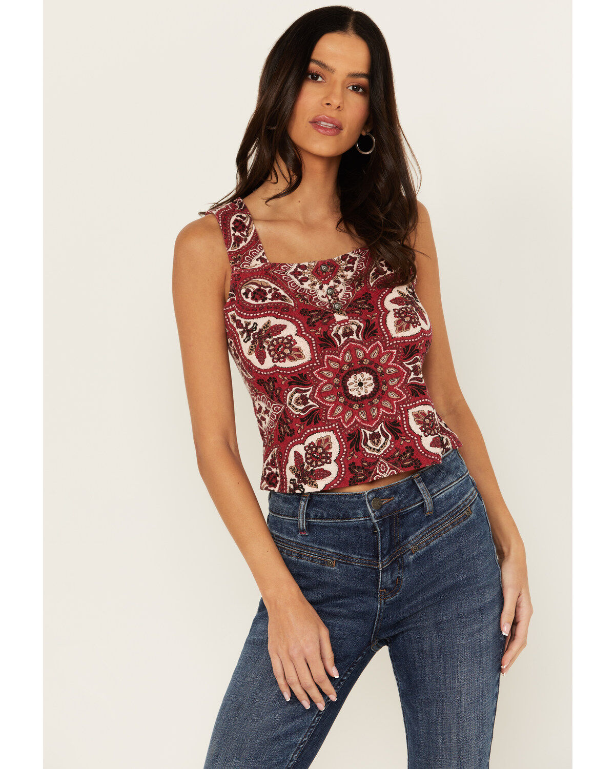 Women's Idyllwind Linmar Printed Button-Down Tank