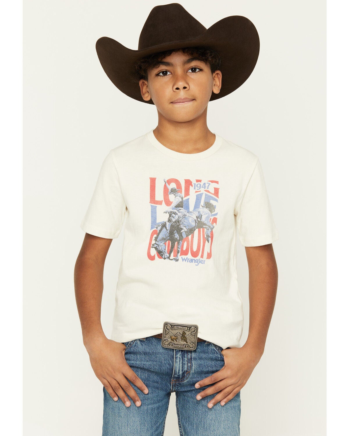 Boys' Wrangler Long Live Cowboys Short Sleeve Graphic T-Shirt