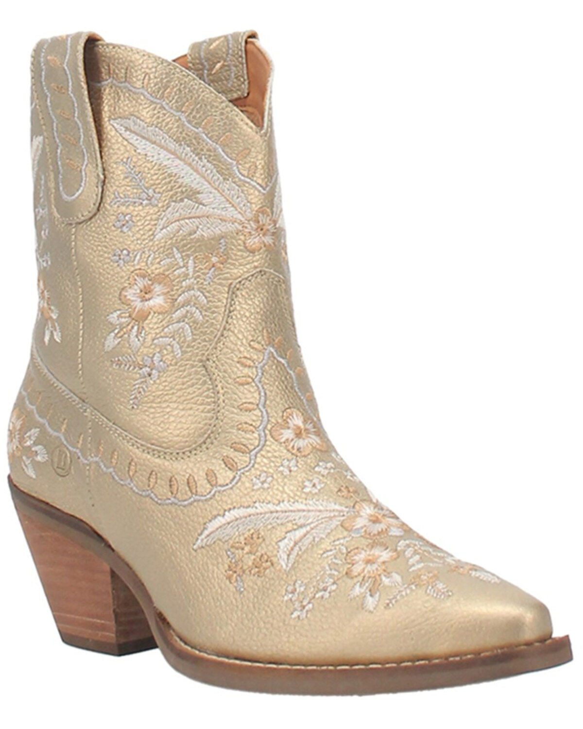Women's Dingo Primrose Embroidered Floral Western Booties - Snip Toe