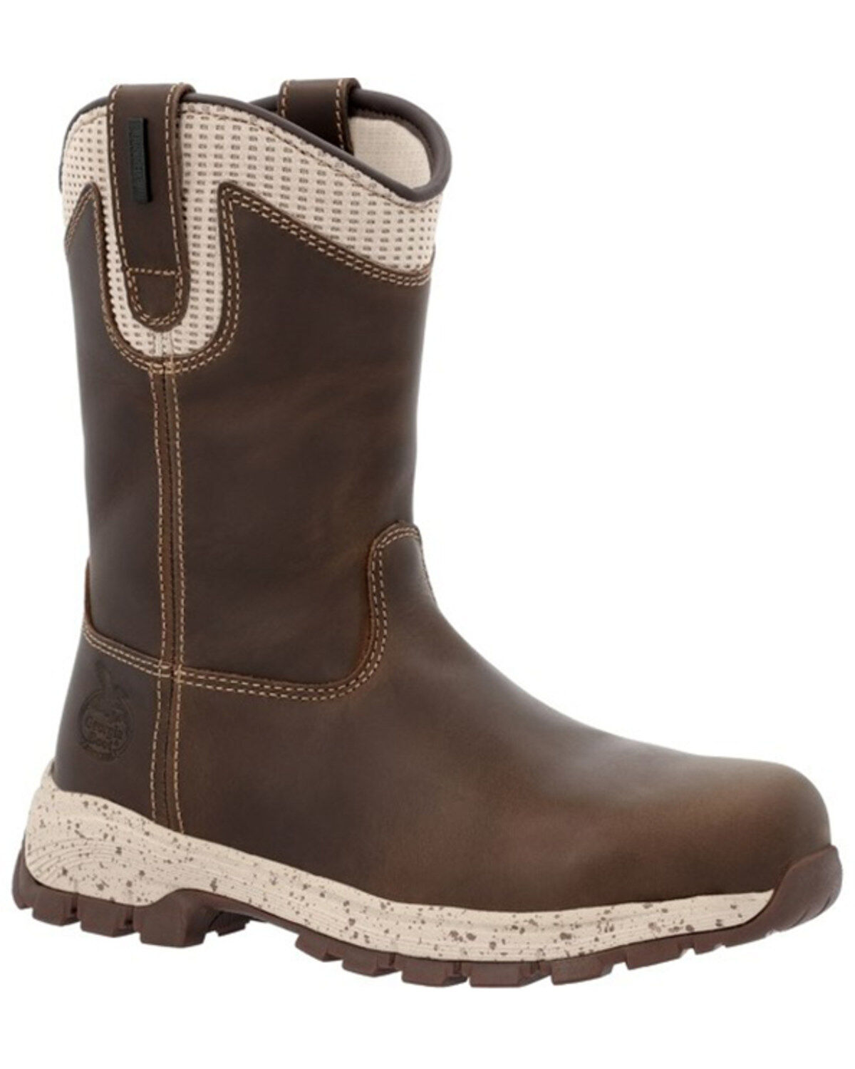 Women's Georgia Boot Eagle Trail Waterproof Pull On Work Boots - Alloy