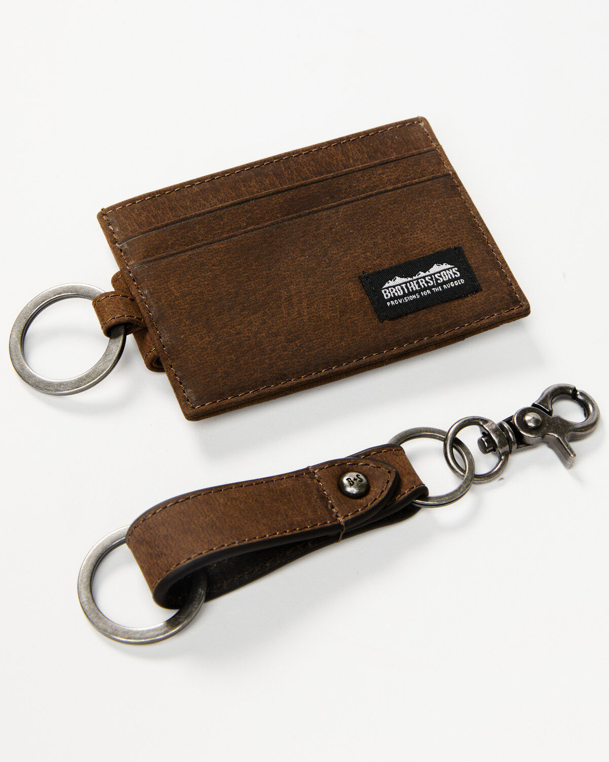 Men's Brothers and Sons Brown Key Chain & Wallet