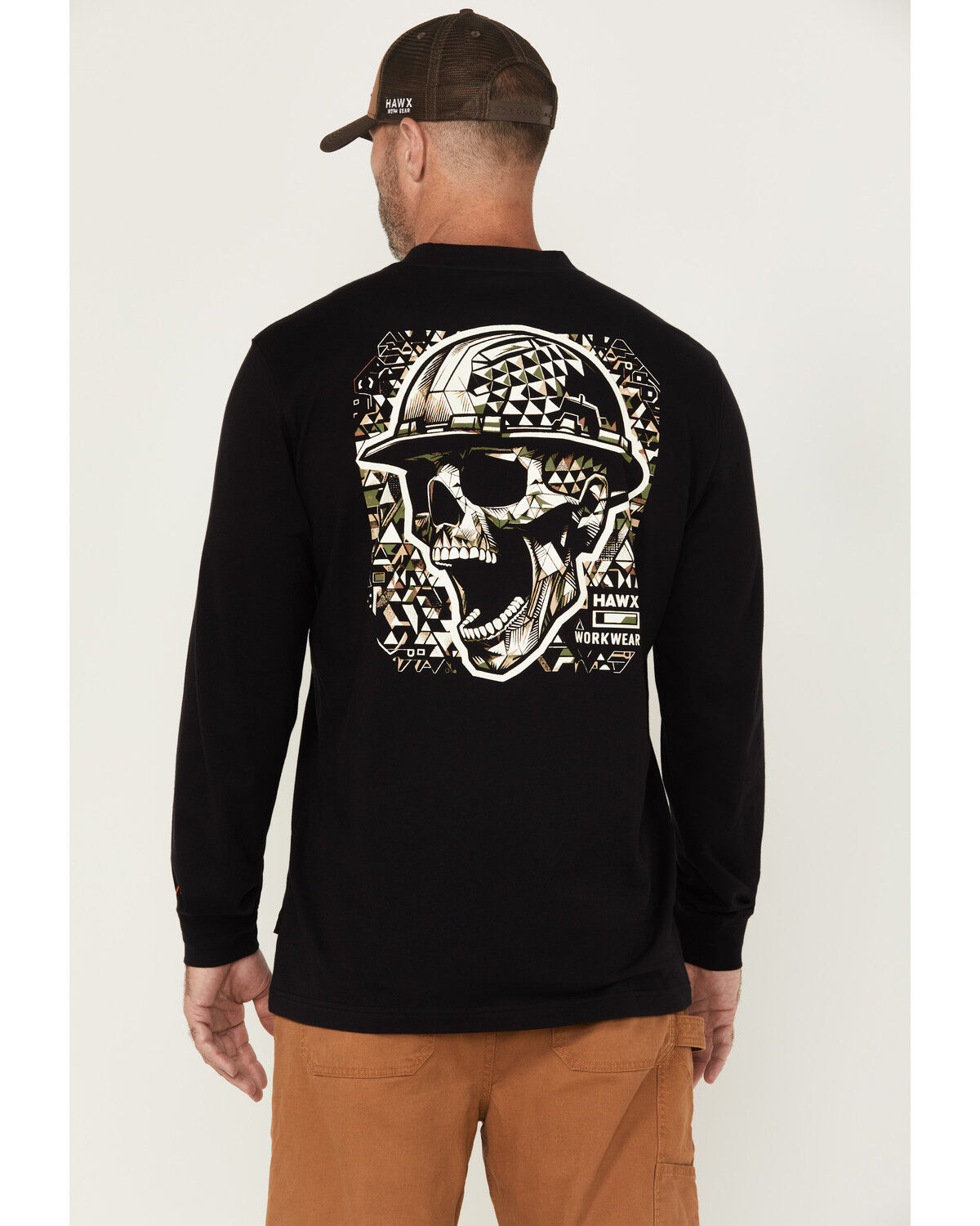 Men's Hawx Scream Long Sleeve Graphic Work Shirt