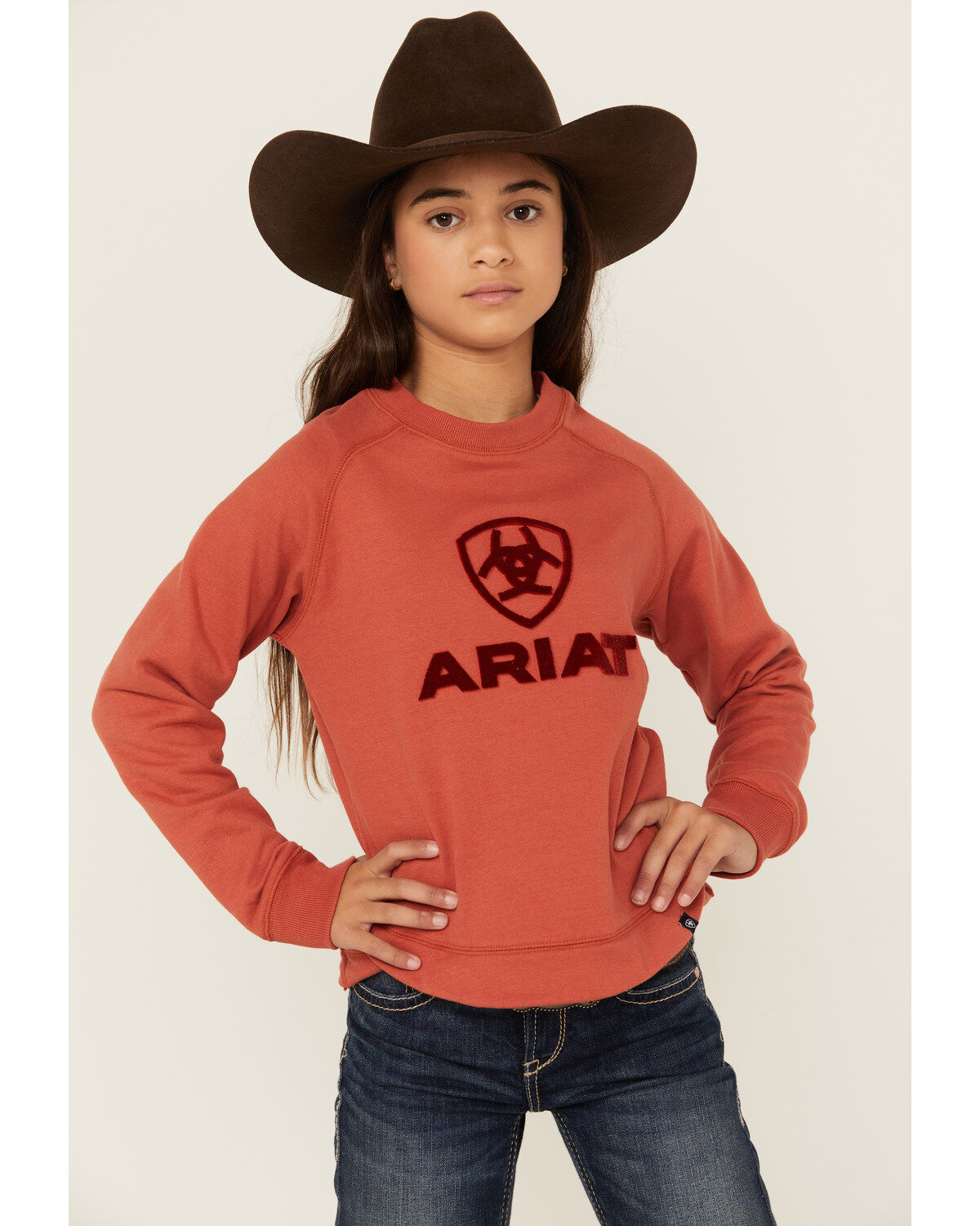 Girls' Ariat Benicia Felt Logo Sweatshirt