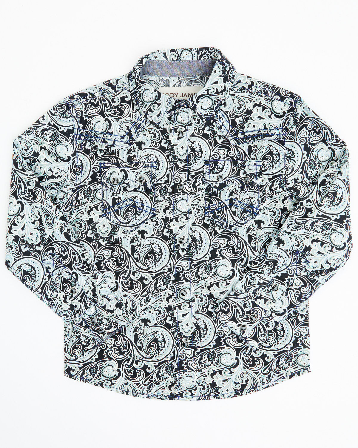 Boys' Cody James Toddler Showdown Paisley Print Long Sleeve Snap Weste