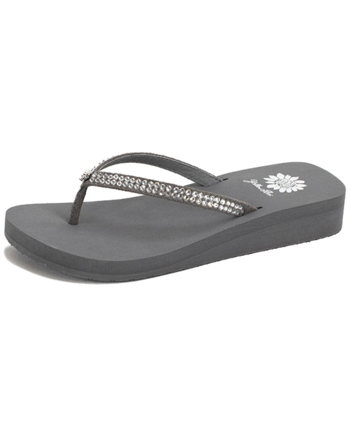 Women's Yellow Box Jello Rhinestone Sandals