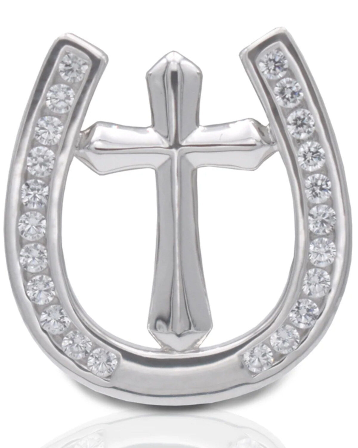 Men's Kelly Herd Silver Horseshoe & Cross Tie Tack
