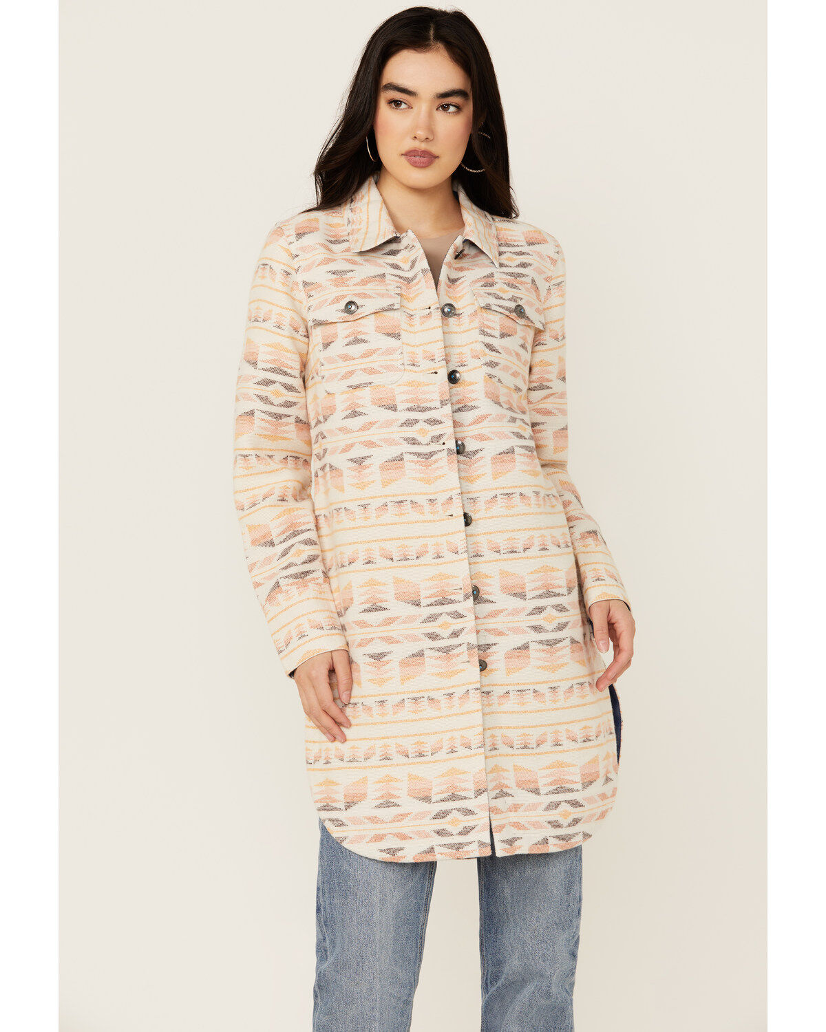 Women's Shyanne Southwestern Print Long Shacket