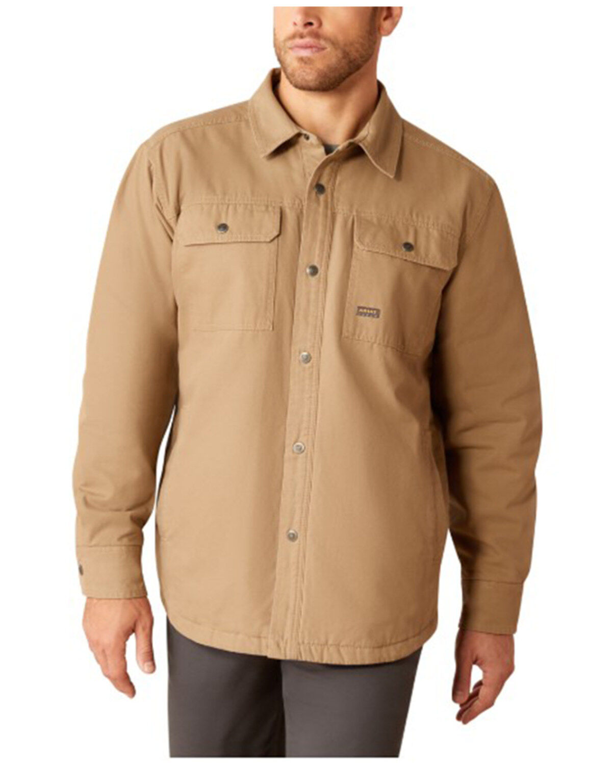 Men's Ariat Rebar Canvas Long Sleeve Snap Shirt Jacket