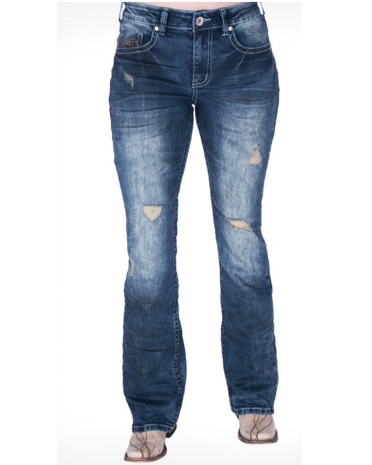 Women's Cowgirl Tuff Down N' Dirty Bootcut Jeans