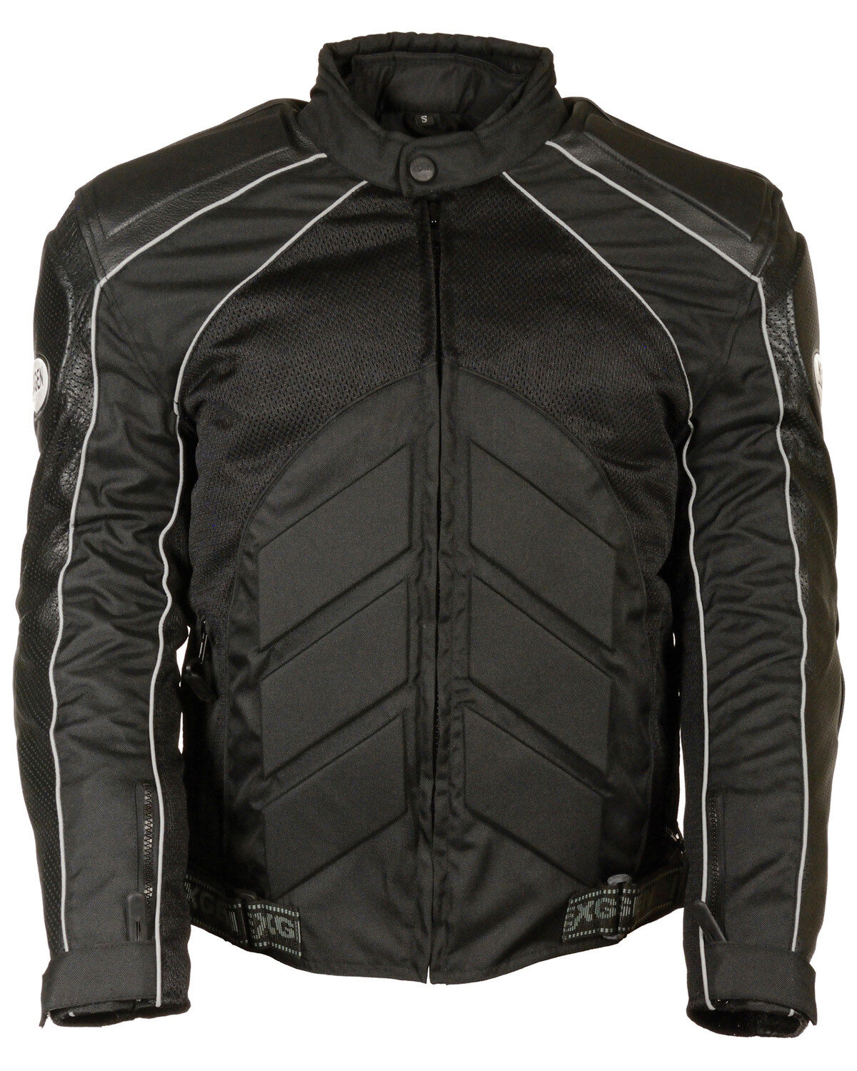 Men's Milwaukee Leather Combo Leather Textile Mesh Racer Jacket - 4X