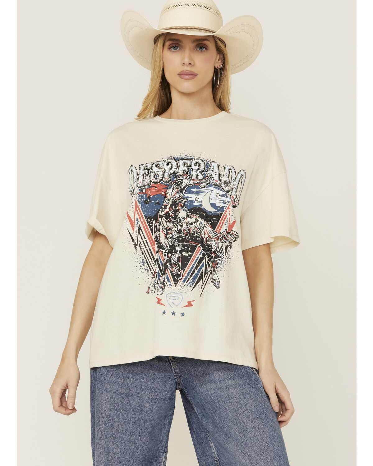 Women's Rock & Roll Denim Desperado Short Sleeve Graphic Tee