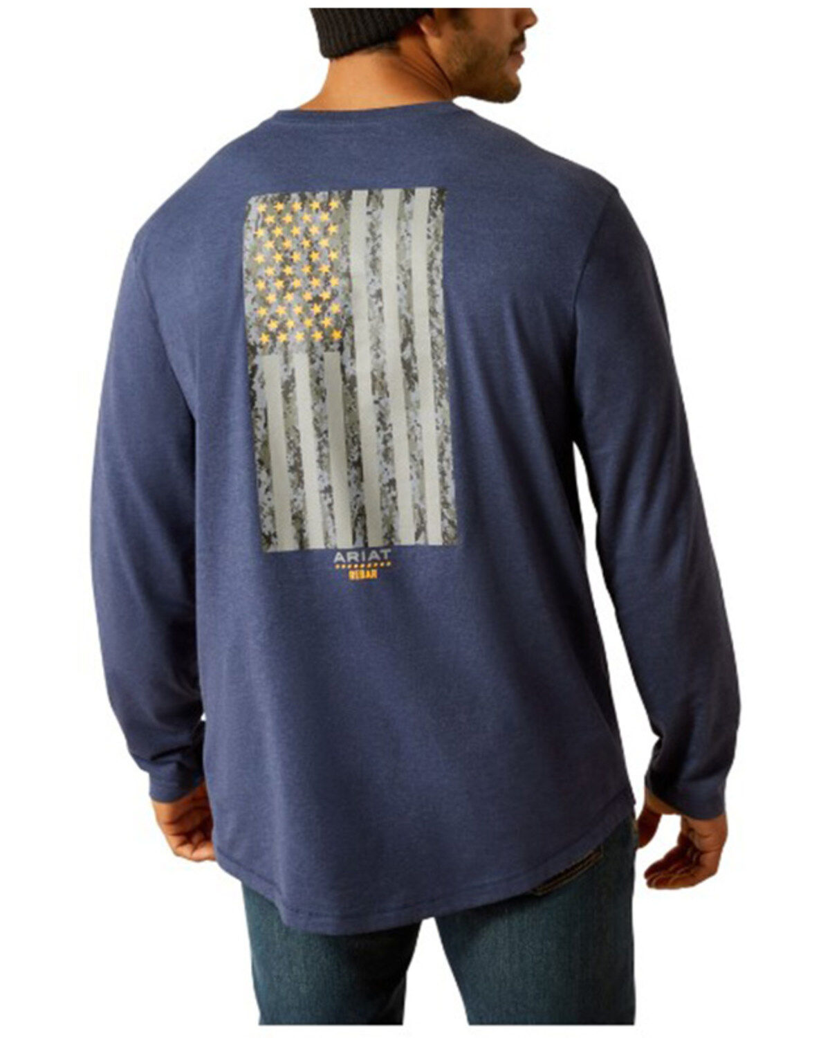 Men's Ariat Rebar Workman Reflective Flag Long Sleeve T-Shirt
