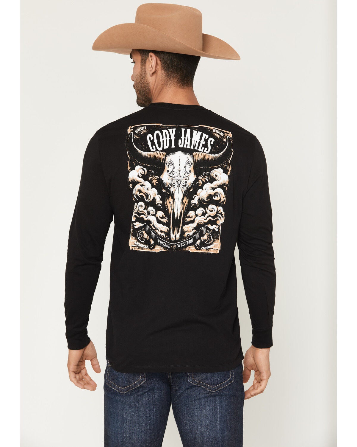 Men's Cody James Steerhead Long Sleeve Graphic T-Shirt