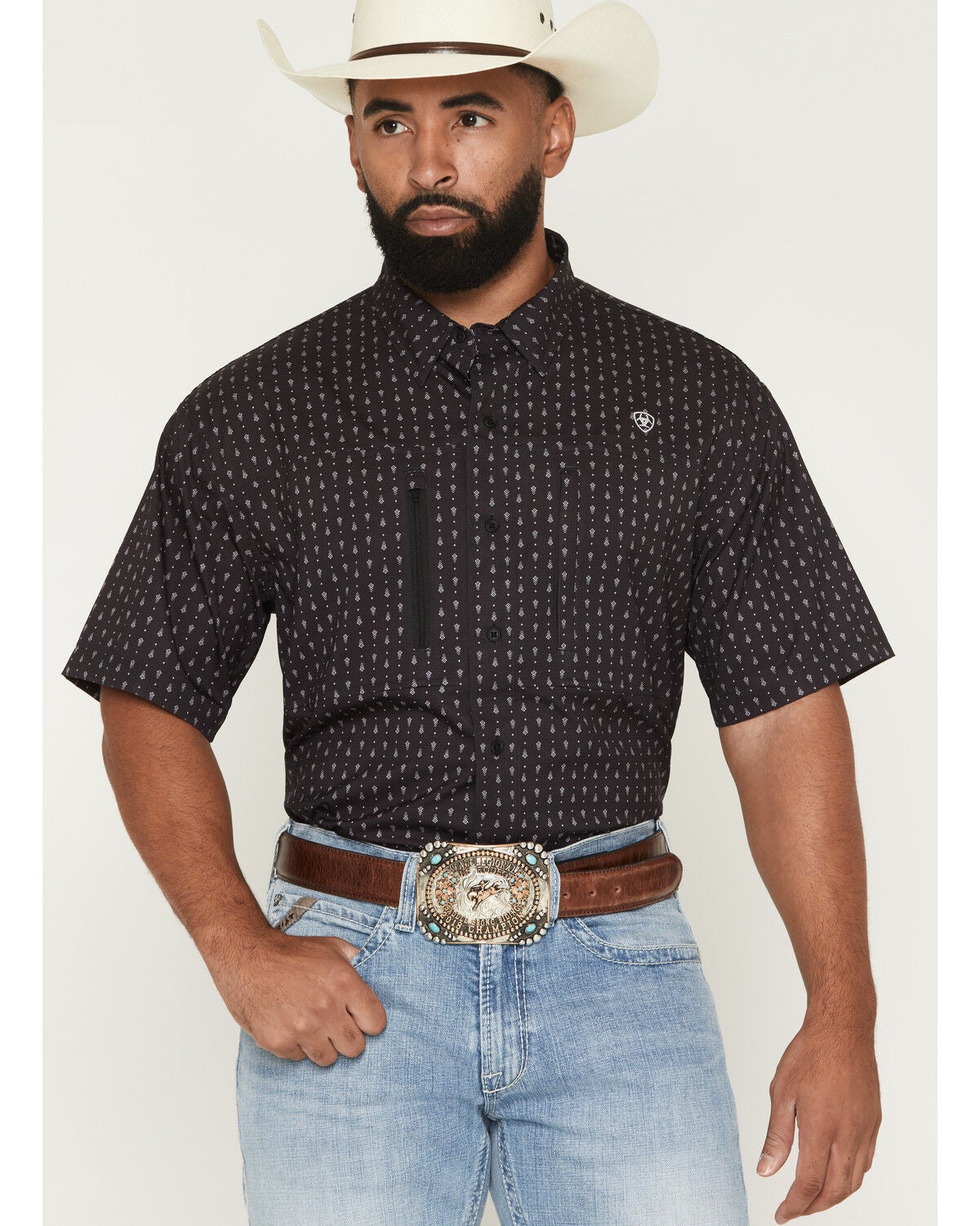 Men's Ariat Printed VentTEK Short Sleeve Button-Down Shirt