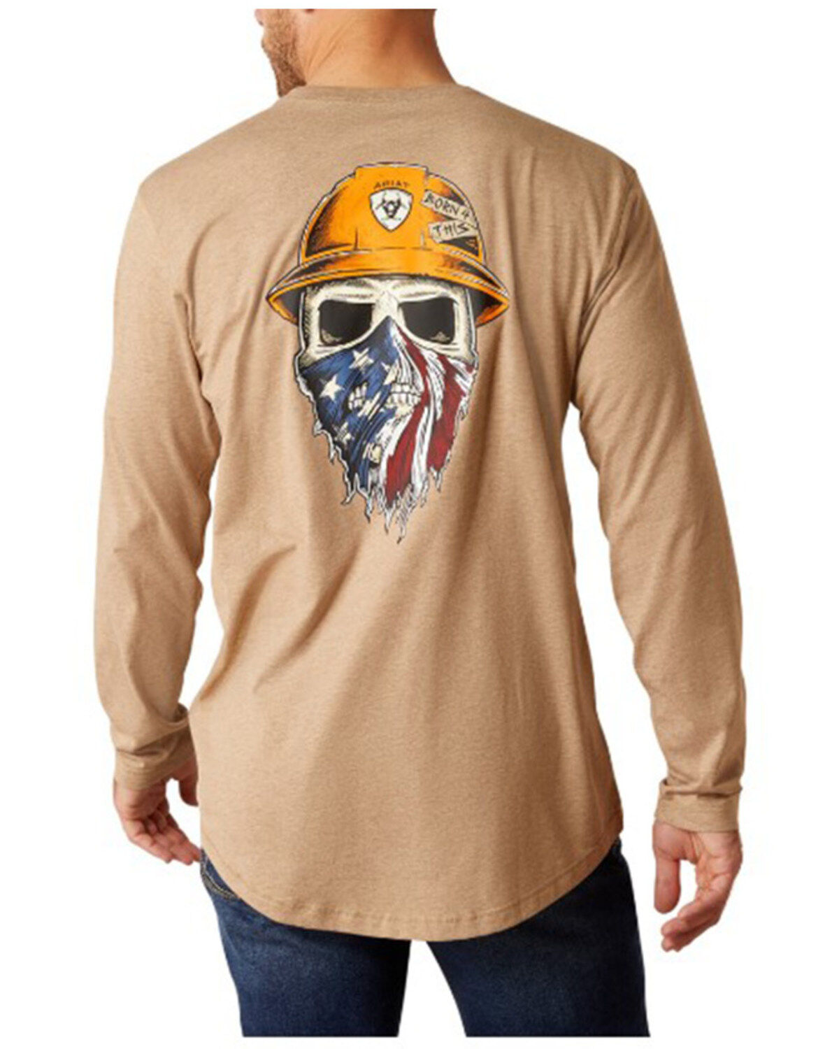 Men's Ariat Rebar Workman Born For This Long Sleeve Graphic T-Shirt