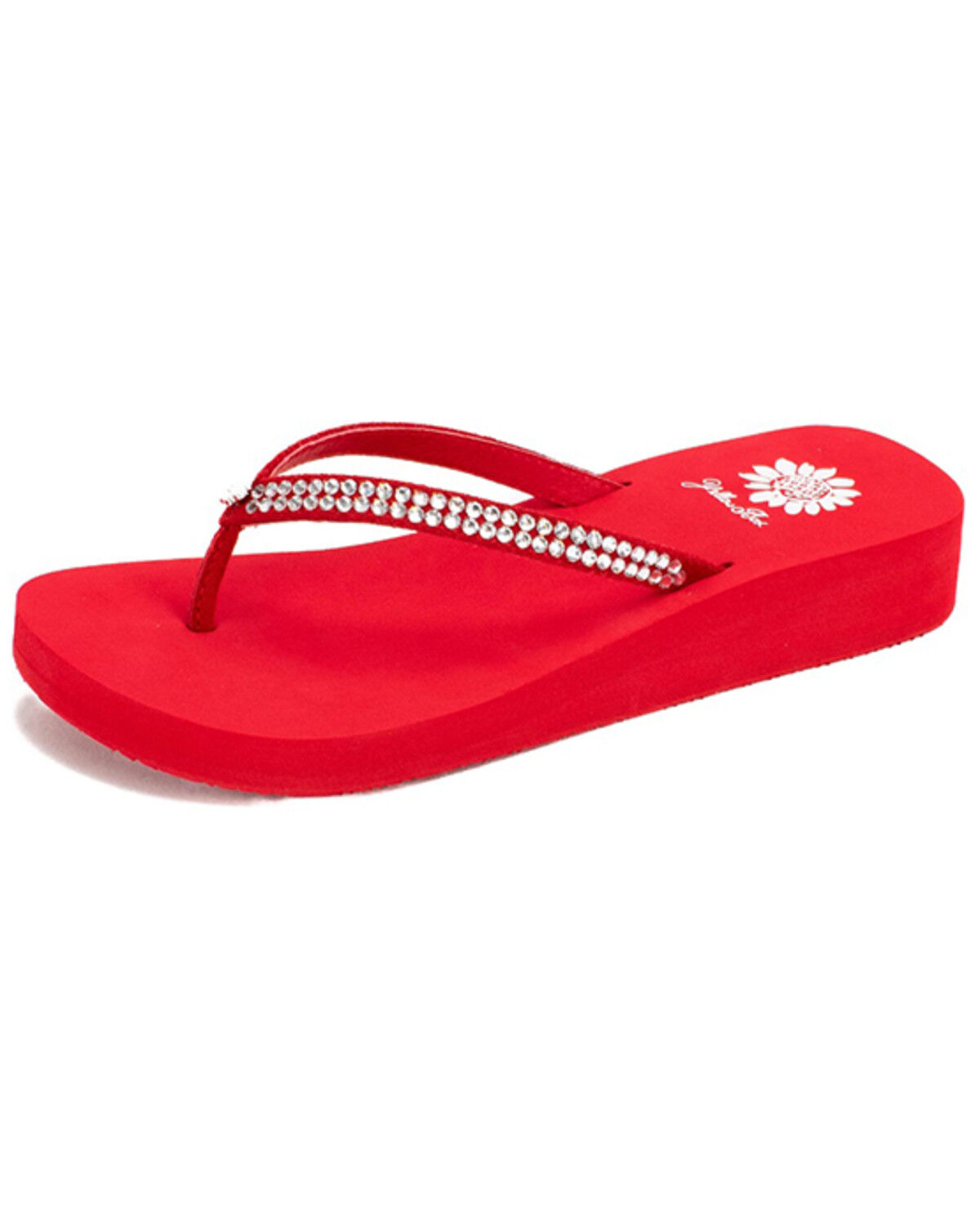Women's Yellow Box Jello Rhinestone Sandals