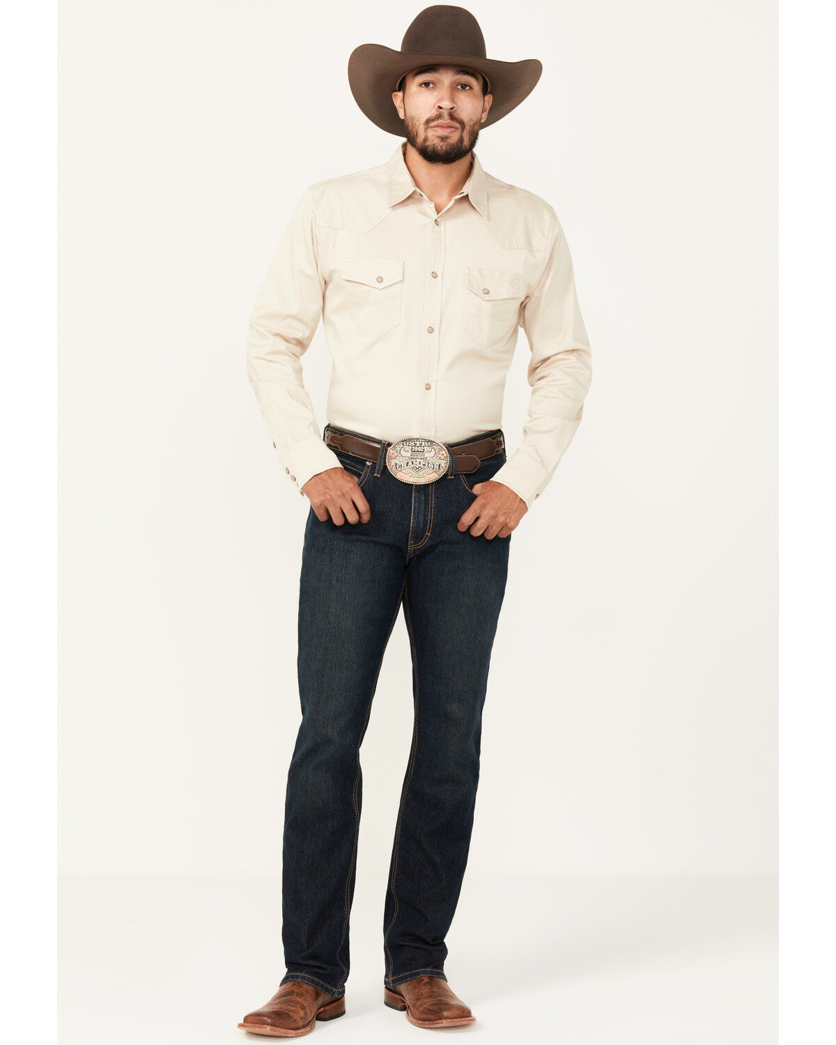 Men's Ariat M4 Blackstone Ray Dark Wash Relaxed Bootcut Pro Series Per