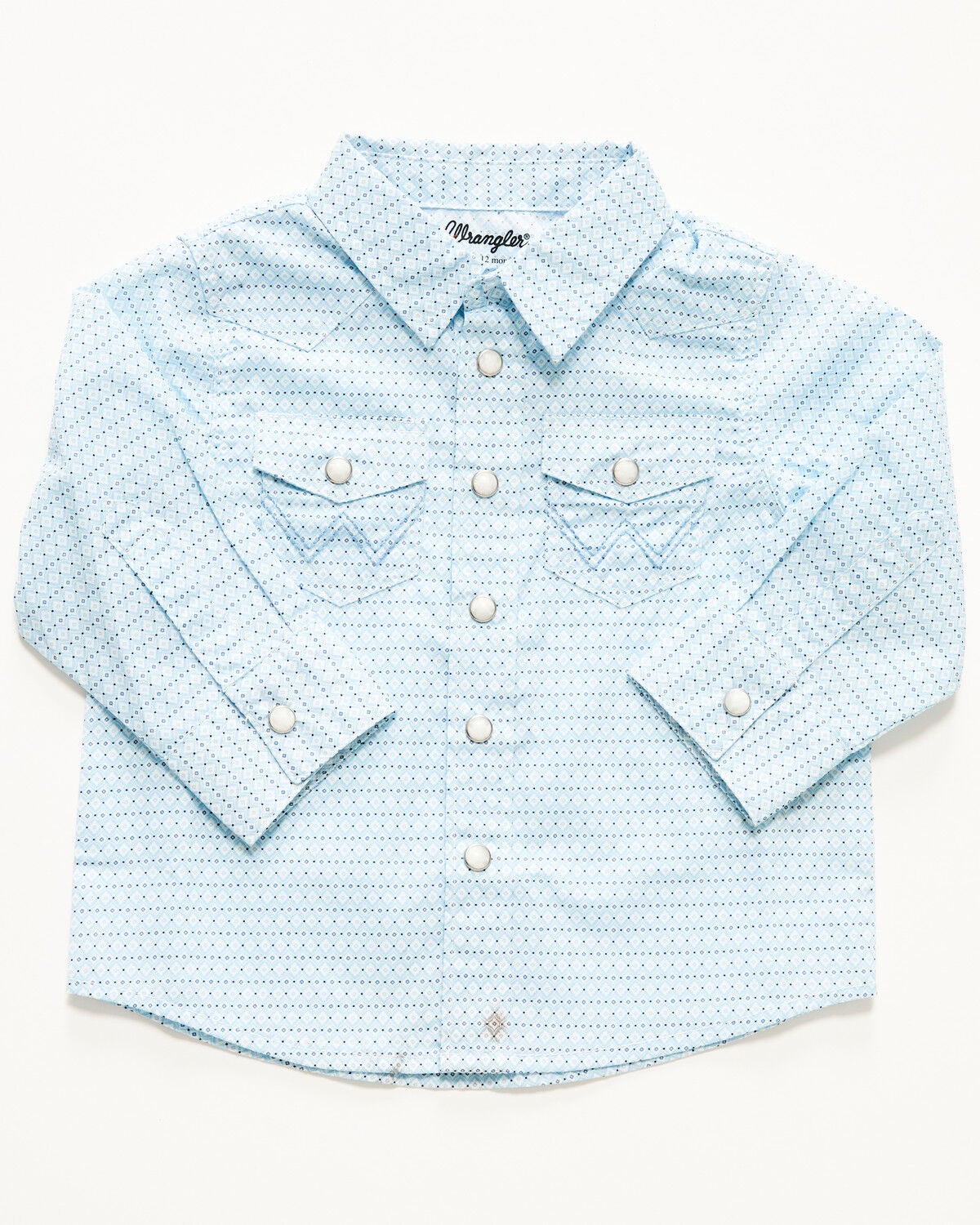 Boys' Wrangler Infant Geo Print Long Sleeve Snap Stretch Western Shirt