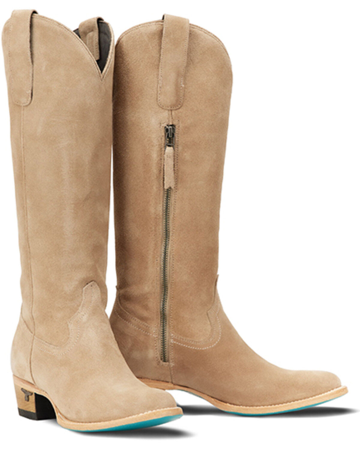 Women's Lane Plain Jane Suede Tall Western Boots - Round Toe