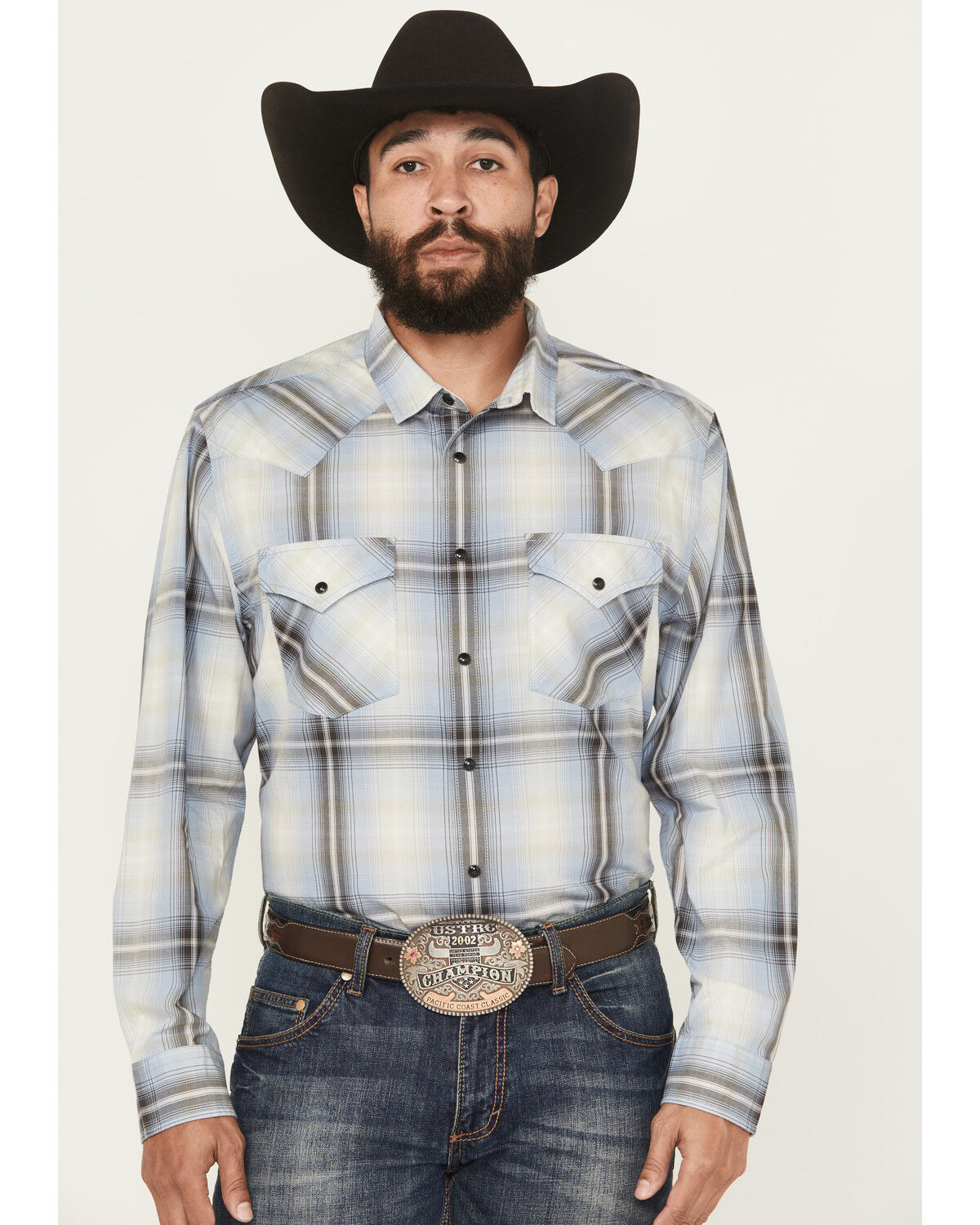 Men's Pendleton Frontier Plaid Print Long Sleeve Snap Western Shirt