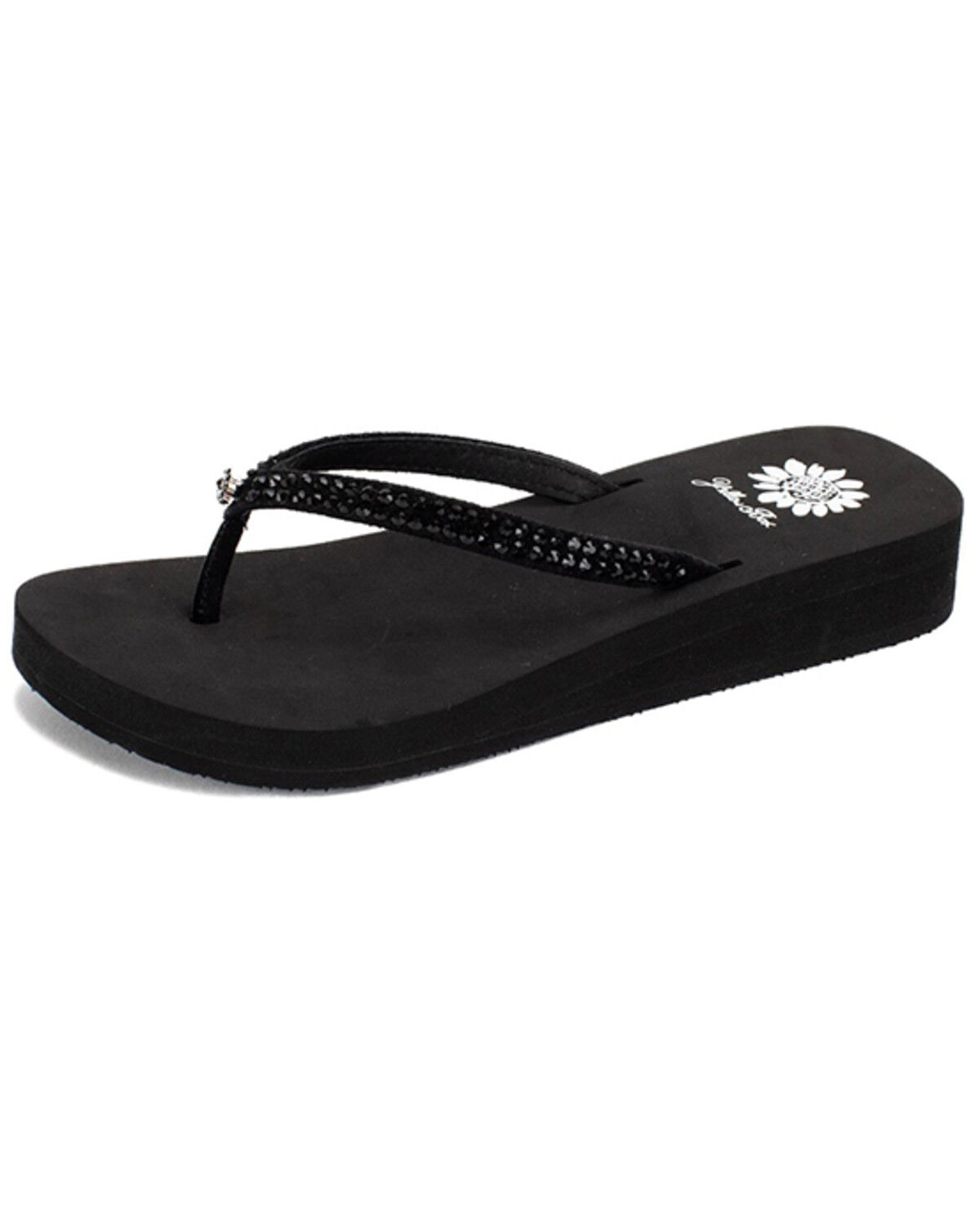 Women's Yellow Box Jello Rhinestone Sandals