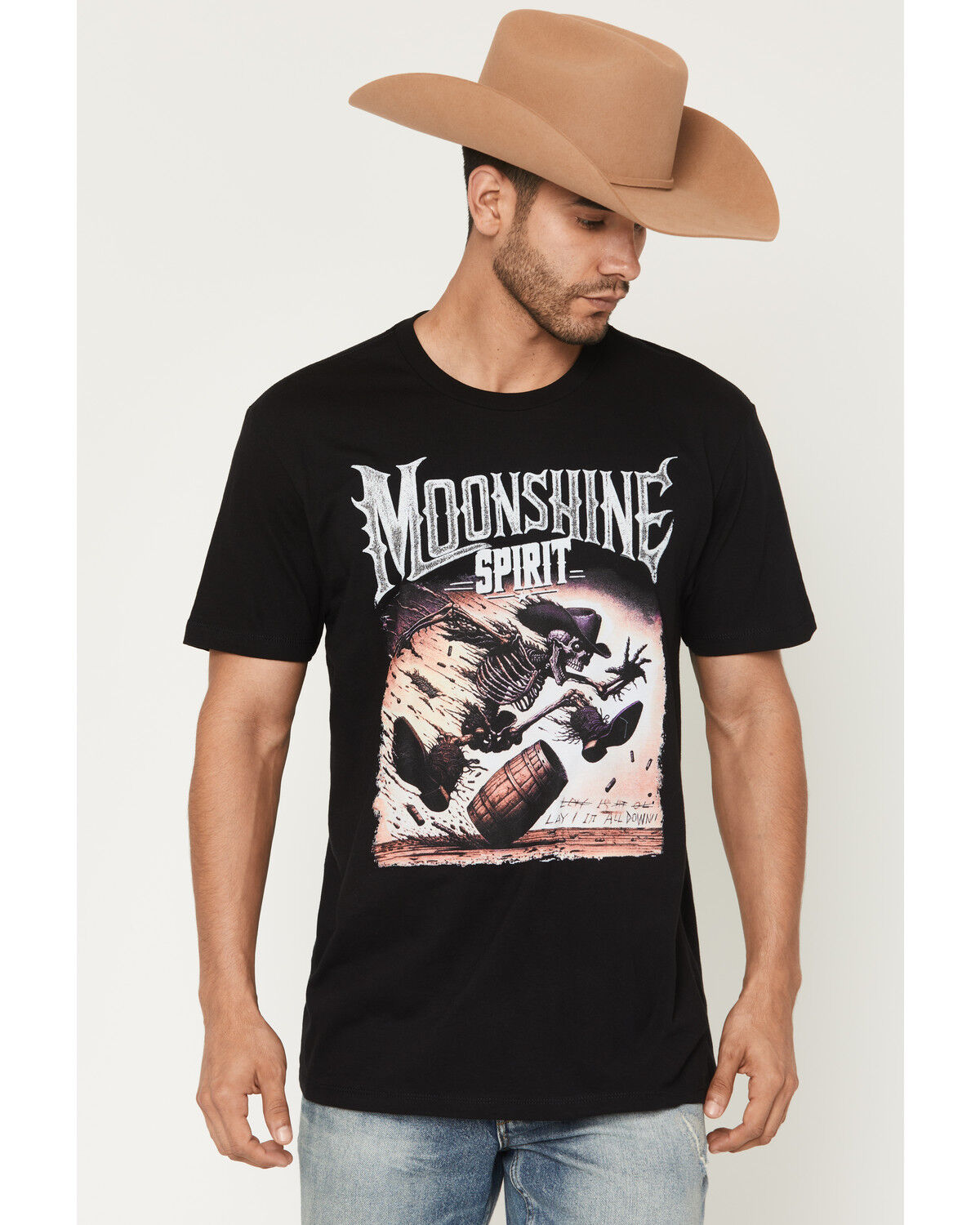 Men's Moonshine Spirit Concert Tee Short Sleeve Graphic T-Shirt