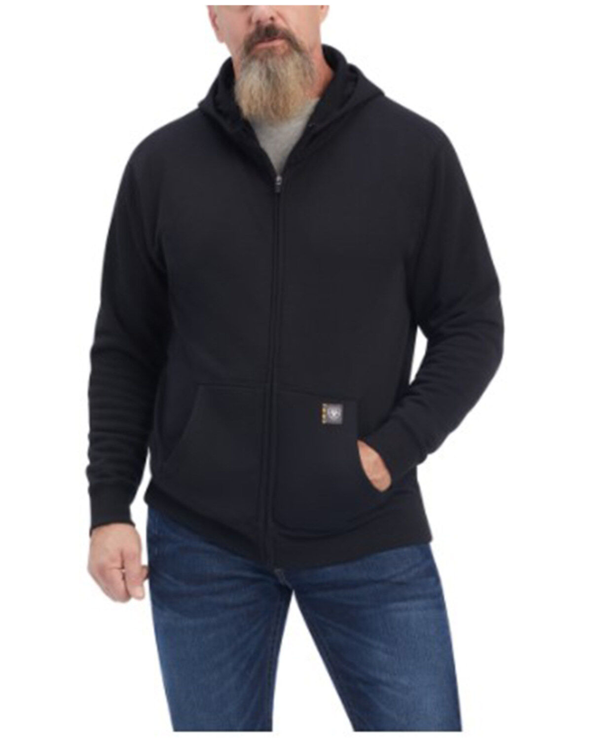 Men's Ariat Rebar Workman Reflective Flag Graphic Hooded Work Jacket -