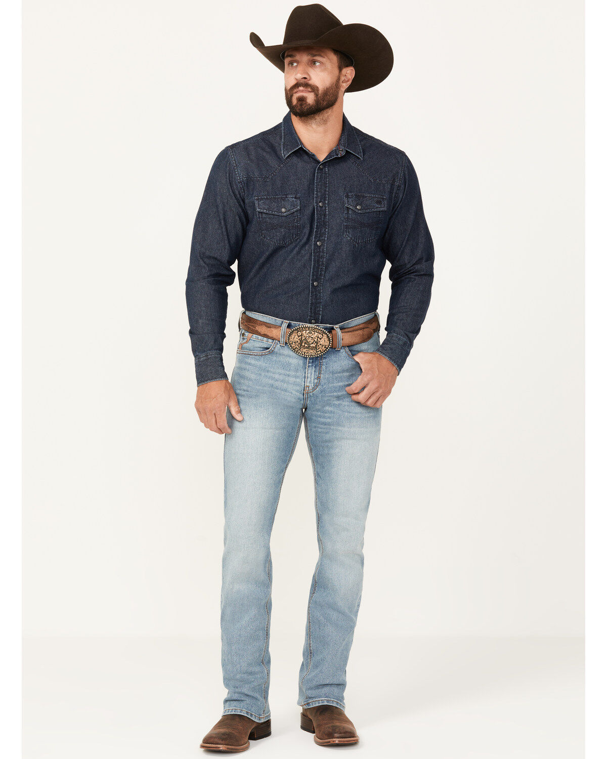Men's Ariat M7 Linda Ray Light Wash Slim Straight Pro Series Performan