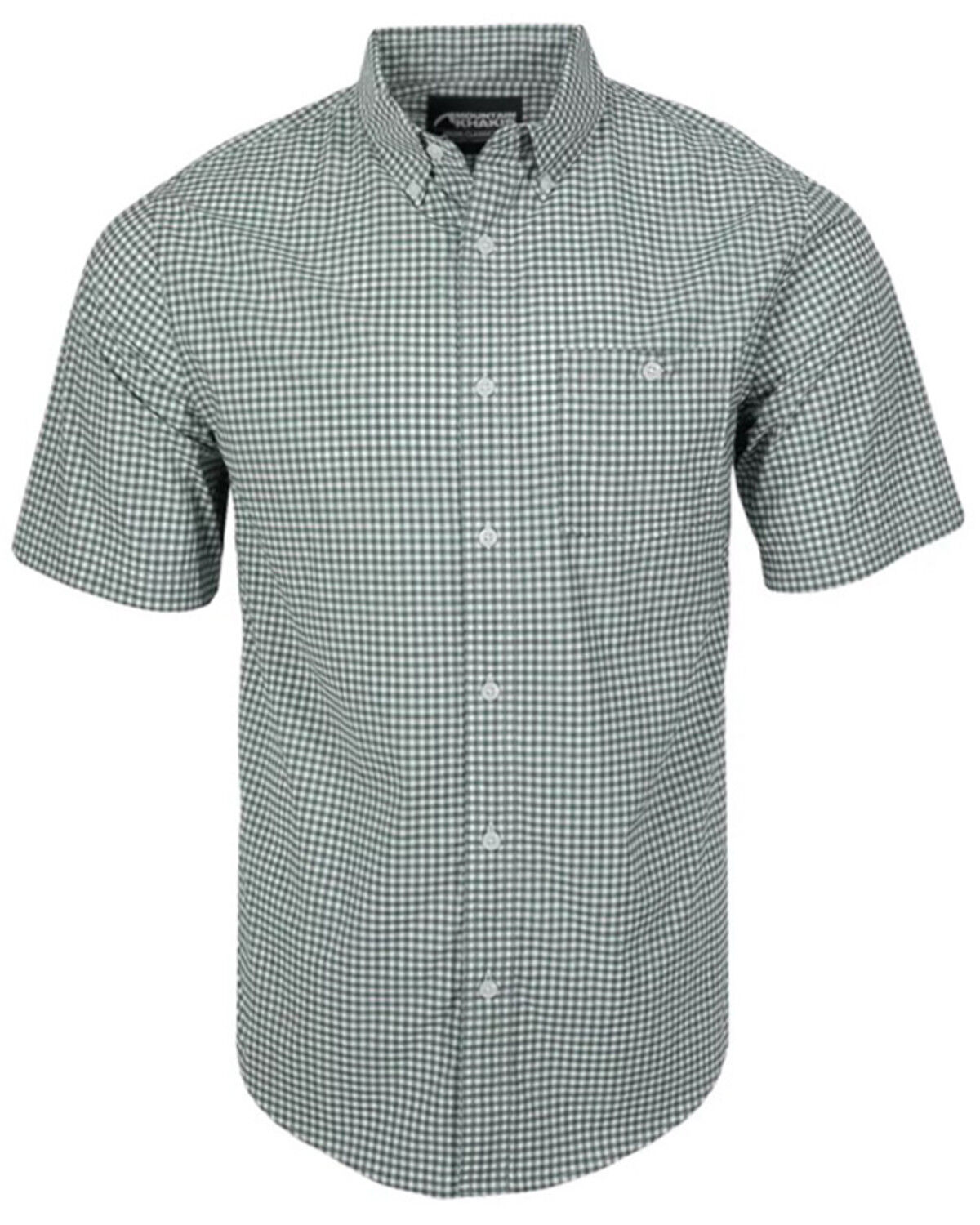 Men's Mountain Khakis Glacier Plaid Print Short Sleeve Button-Down Shi