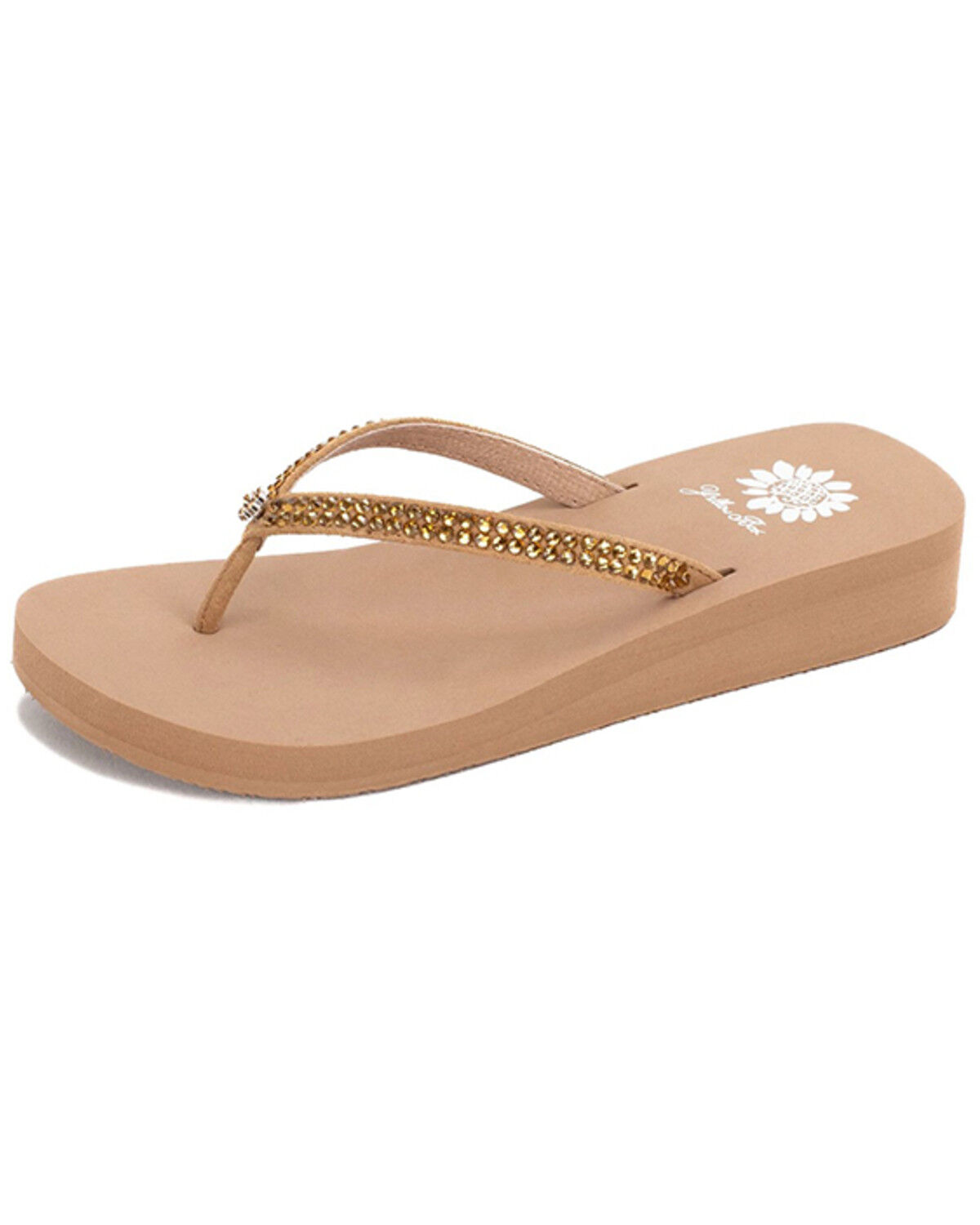 Women's Yellow Box Jello Rhinestone Sandals