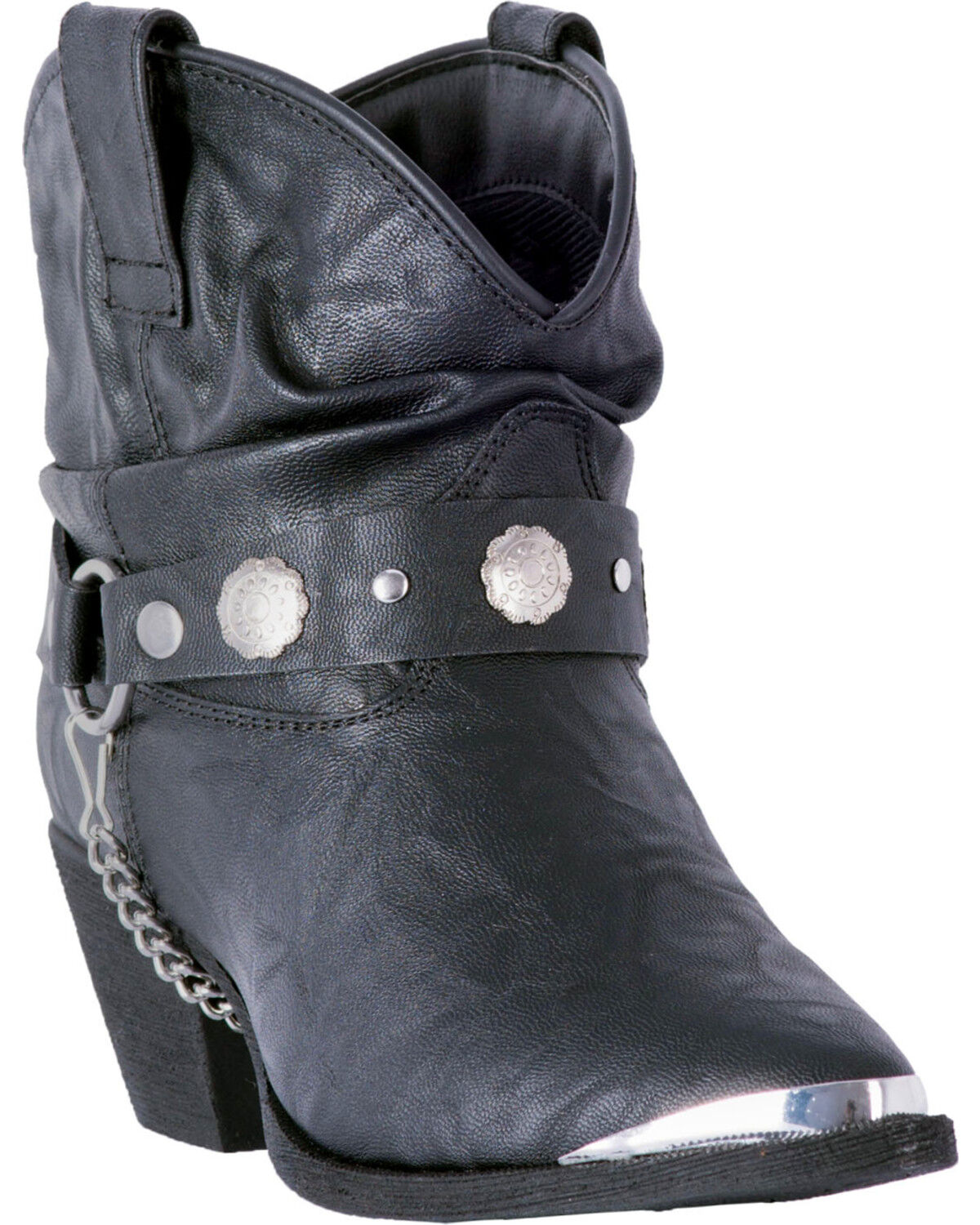 Women's Dingo Faux Concho Strap Slouch Booties - Round Toe