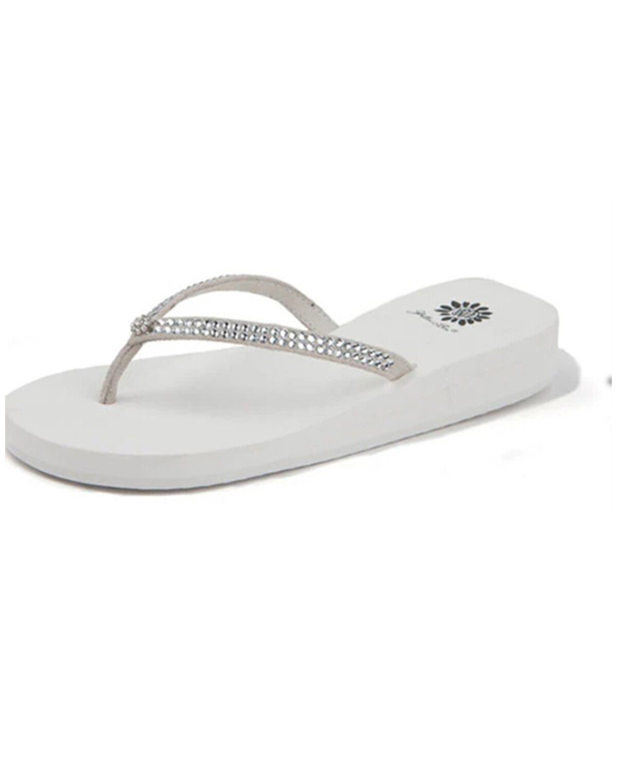 Women's Yellow Box Jello Rhinestone Sandals