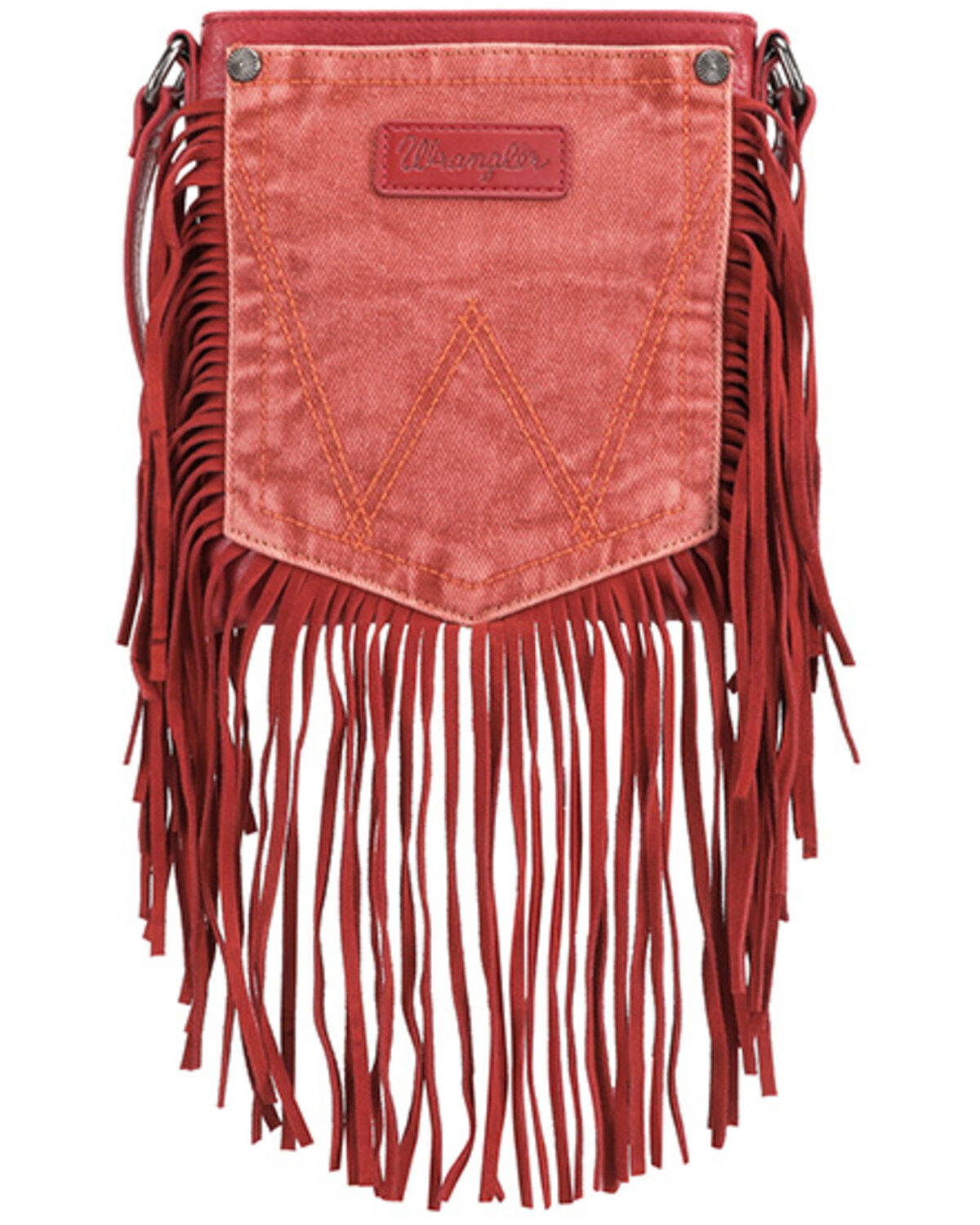 Women's Wrangler Fringe Pocket Denim Crossbody Bag